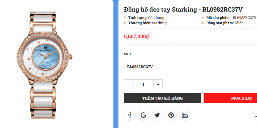 Đồng hồ đeo tay Starking - BL0982RC37V