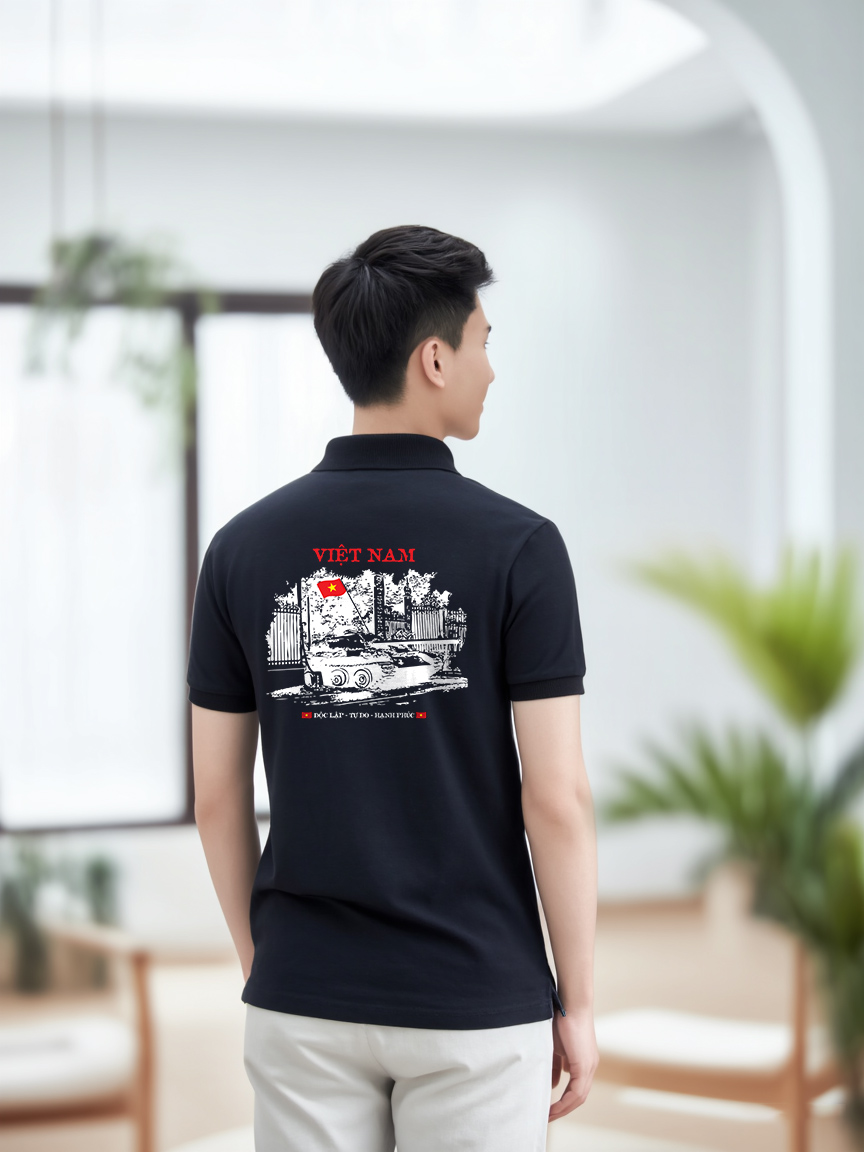 Áo polo nam big size Việt Nam tôi yêu form vừa 2142 Miucho Iconic vải cá sấu polyester in mix_thumbnail_8