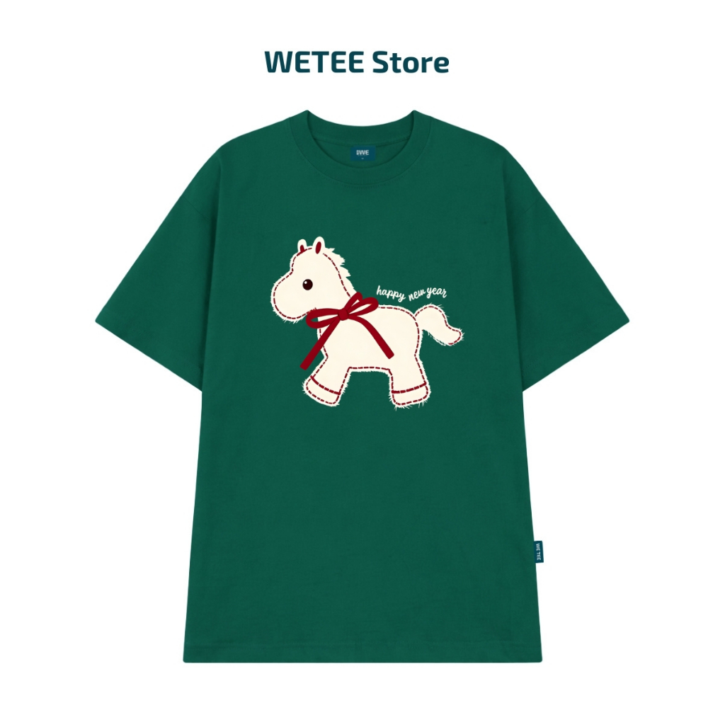 Áo thun unisex UX30-1129 hình Ngựa Happy New Year dáng oversized WETEE_thumbnail_9