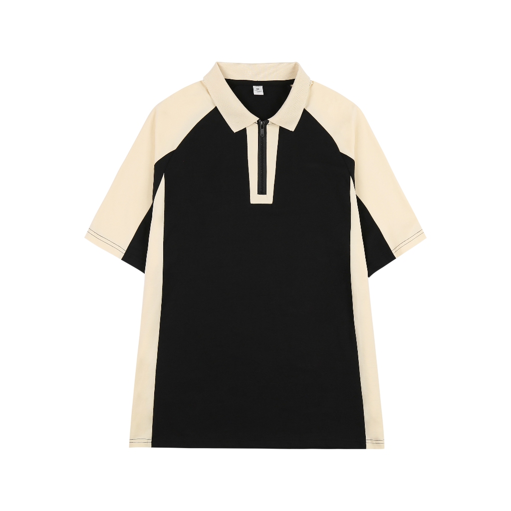 Áo polo nữ trơn phối khoá form rộng PLPKT01 Miucho_thumbnail_0