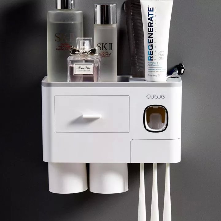 Kệ nhả kem phòng tắm thông minh kèm cốc hút từ tính_thumbnail_3