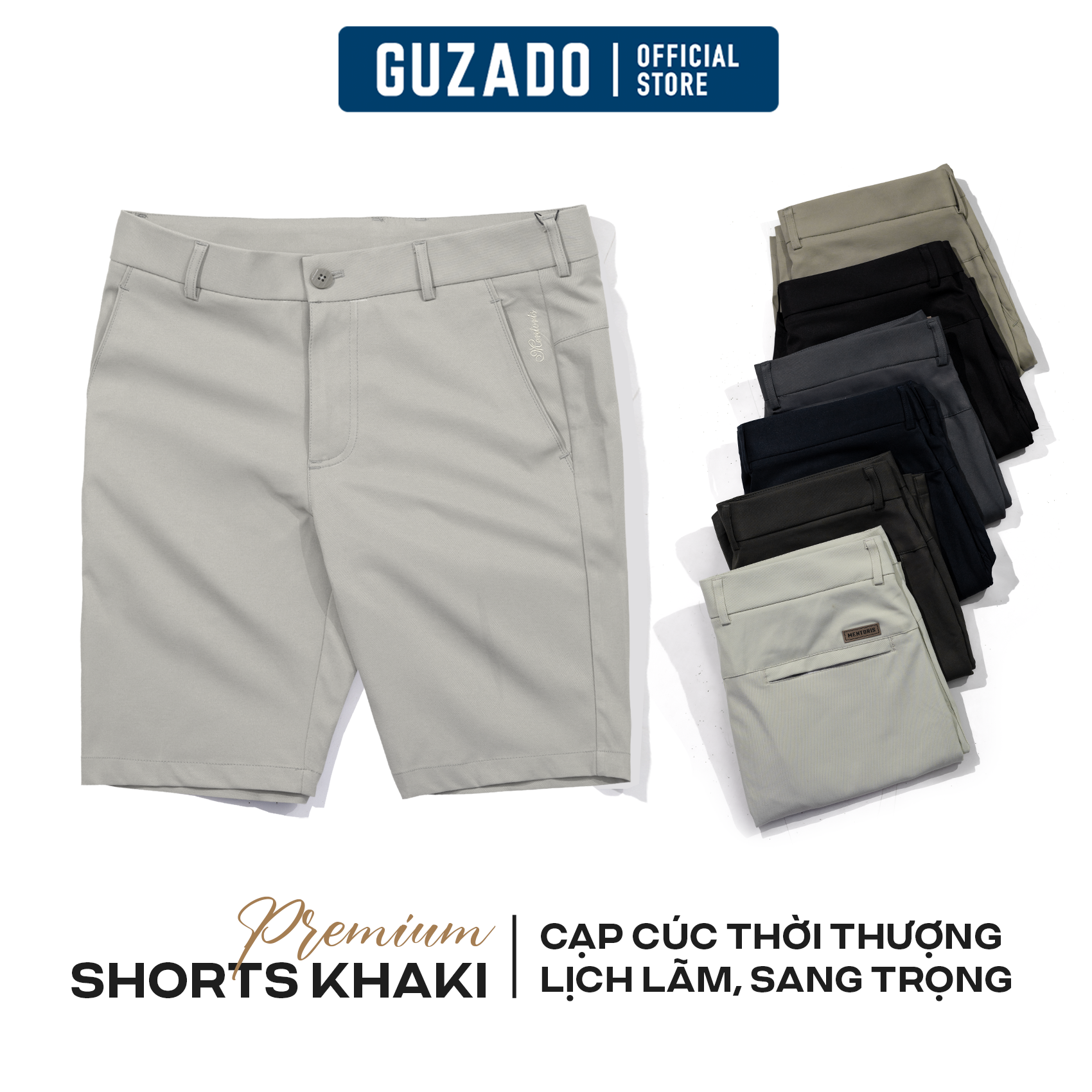 Quần Short Nam GUZADO Vải Kaki Trẻ Trung Năng Động GSR16_thumbnail_0