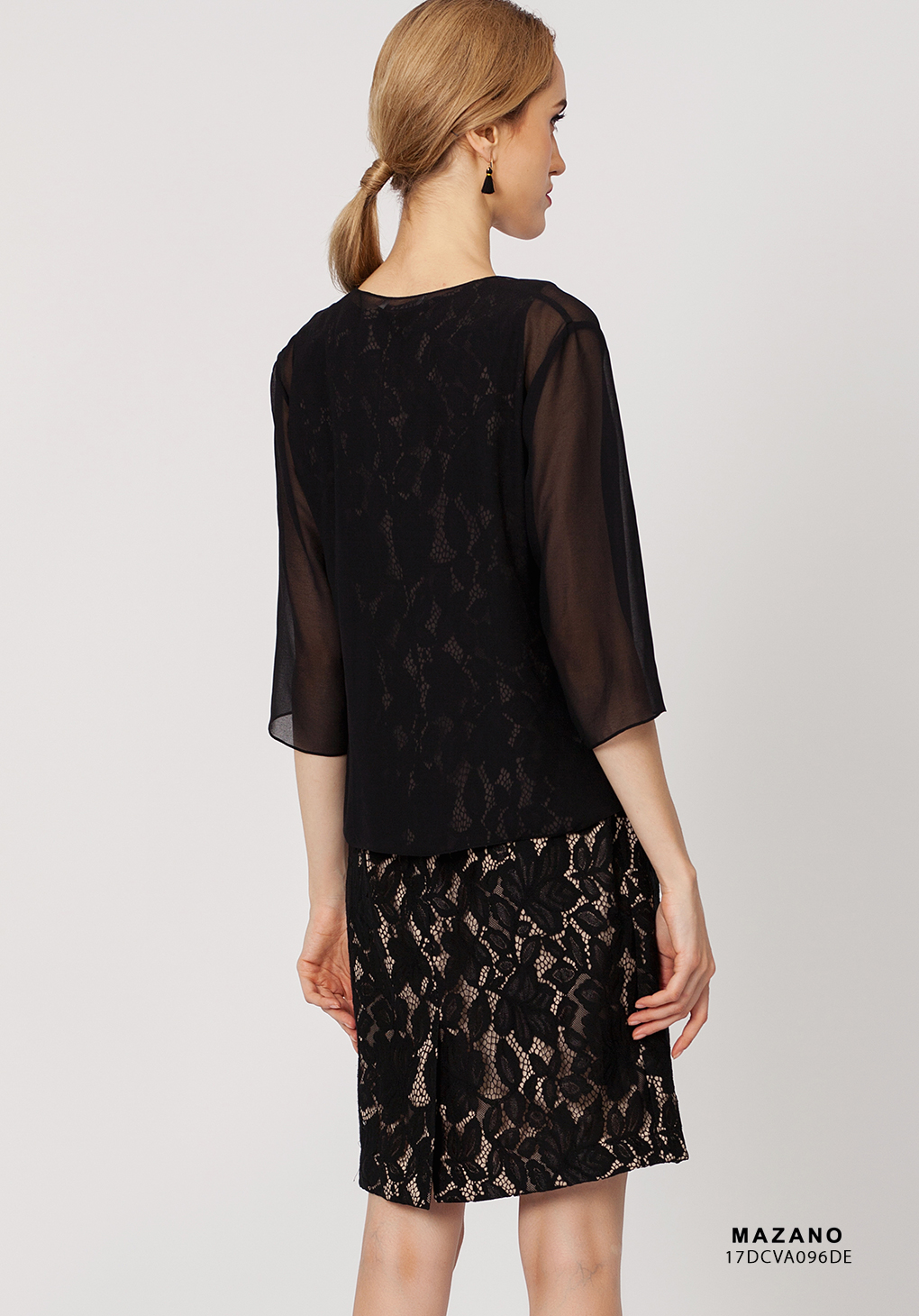 Váy ren đen phối voan tay lỡ_thumbnail_1