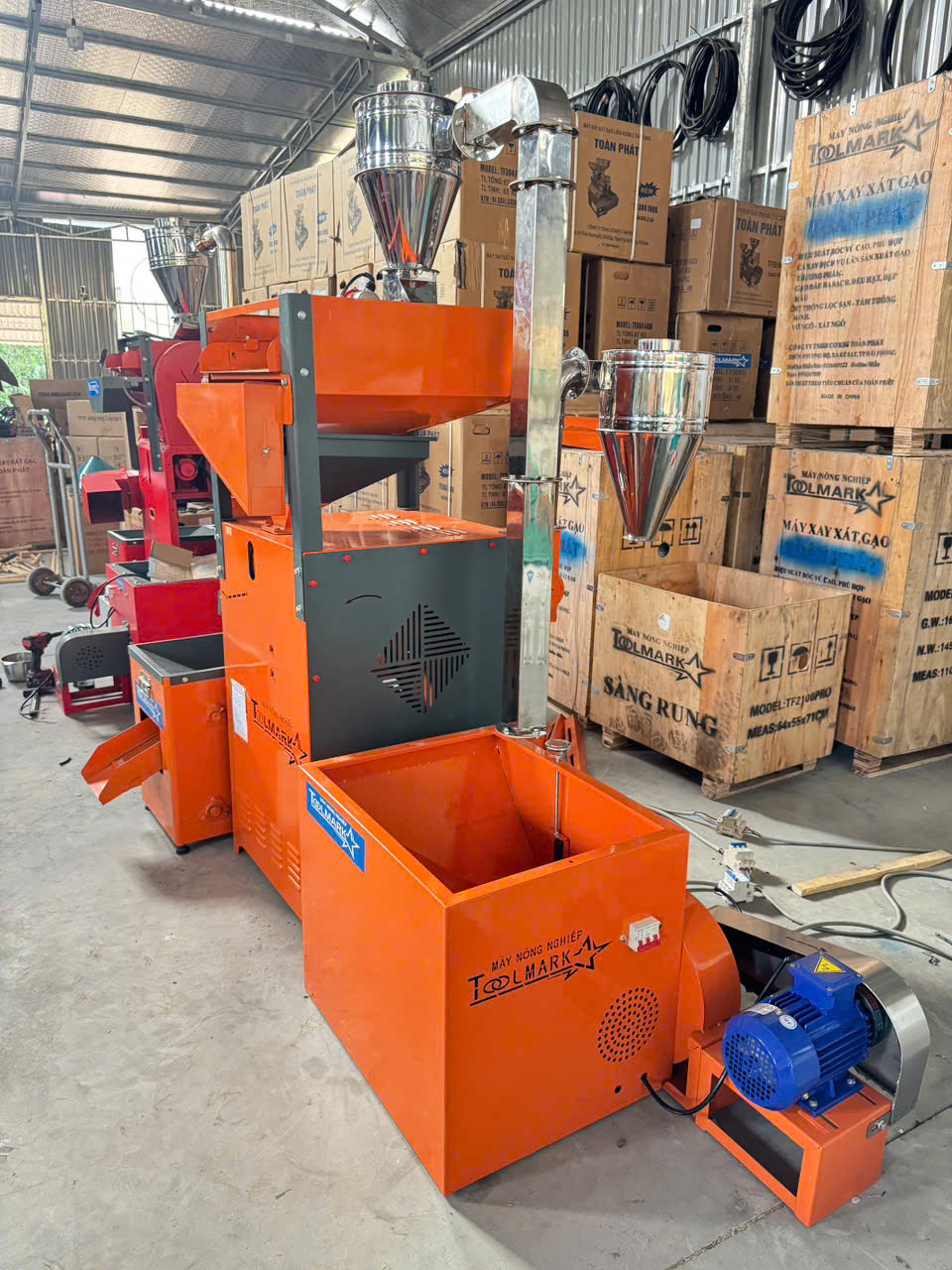 Máy xát gạo công nghiệp liên hoàn 2 chức năng xát + nghiền Toolmark (TM)_thumbnail_1