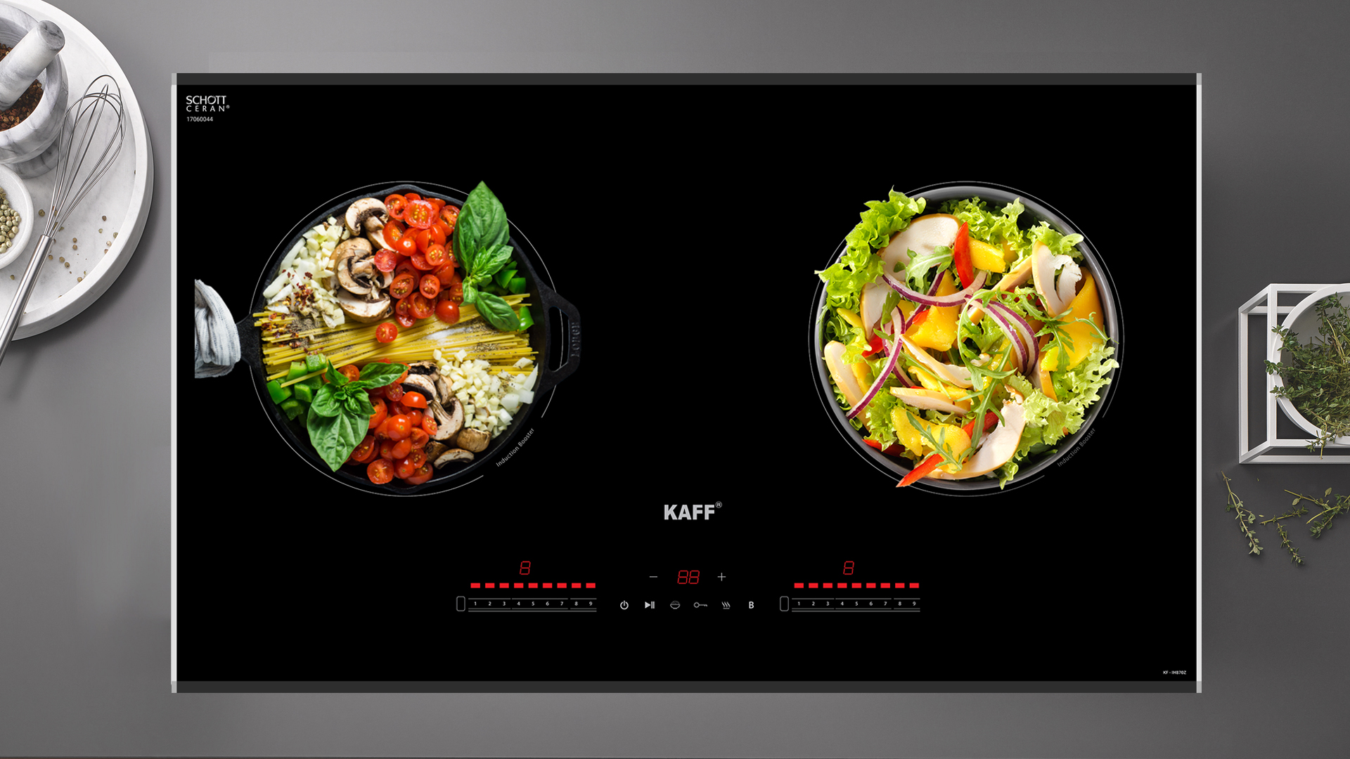 Bếp Từ KAFF KF-IH870Z PLUS - Bảng điều khiển Slider Control