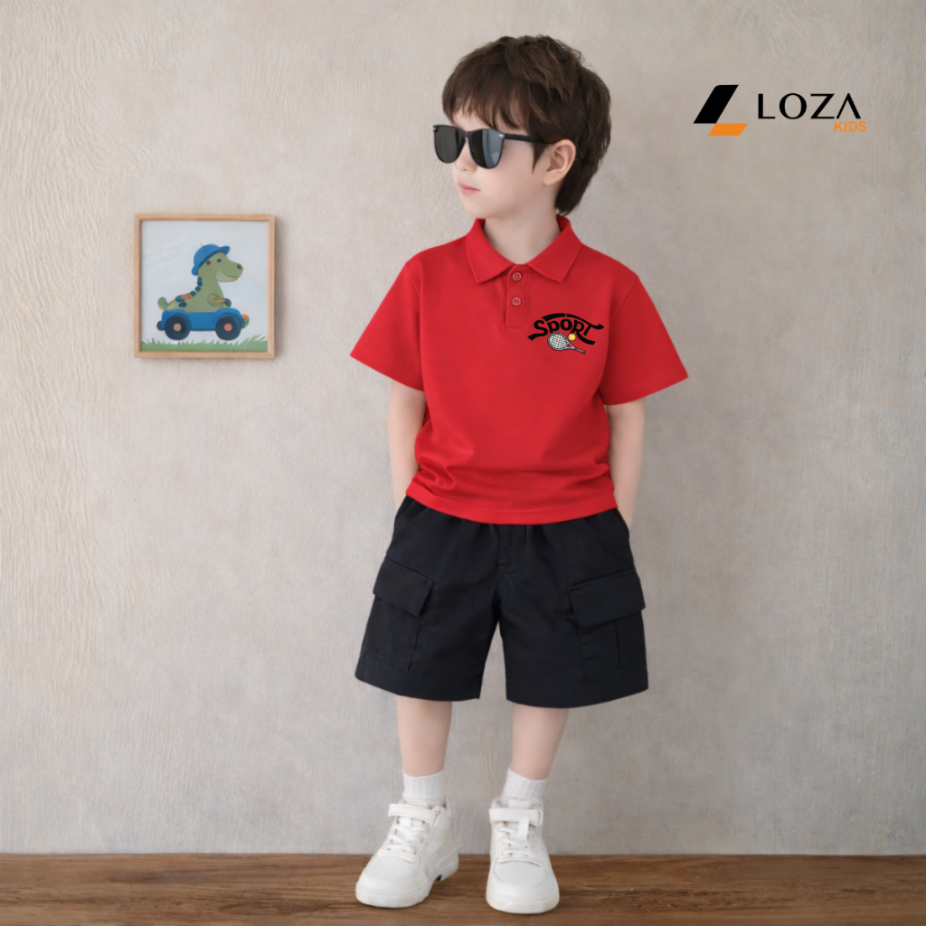 Set bộ Polo bé trai hình chữ SPORT - Loza Kids BU598_thumbnail_1