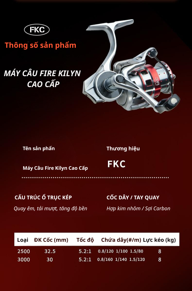 Máy Câu FIRE KILYN FKC Carbon_thumbnail_4