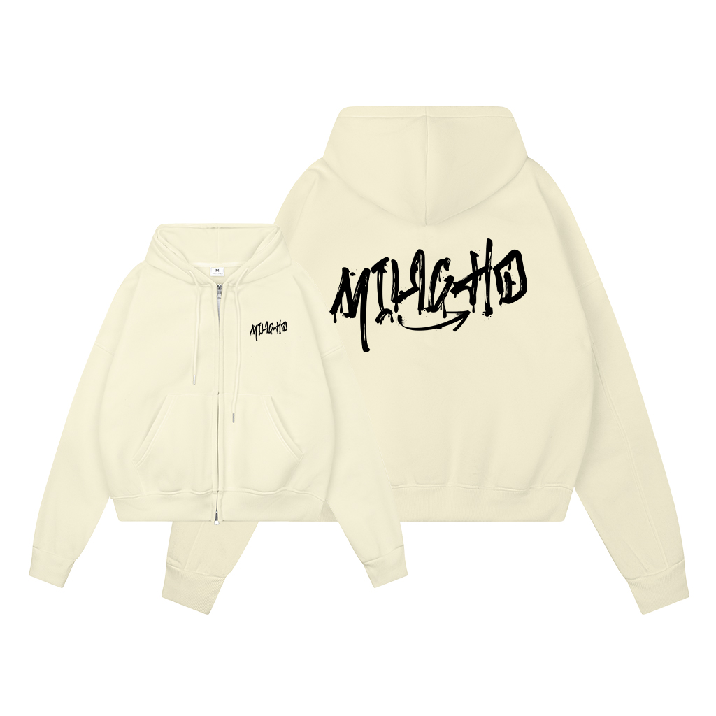 Áo hoodie zip nam localbrand form boxy HXD1607 Miucho Club vải nỉ bông dày dặn in typography_thumbnail_3