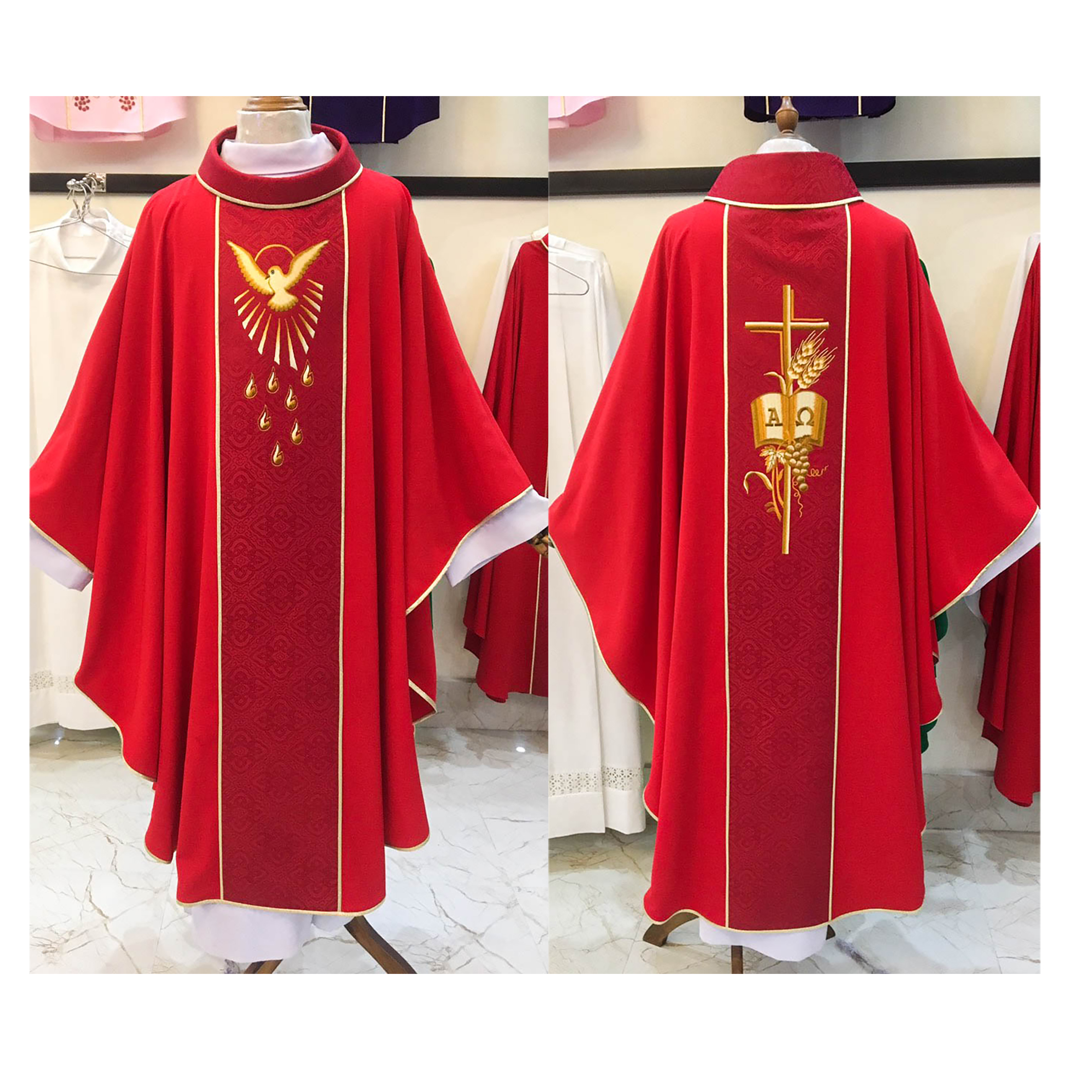 Áo lễ linh mục màu đỏ - Qùa tặng tân linh mục - Qùa tặng cha xứ