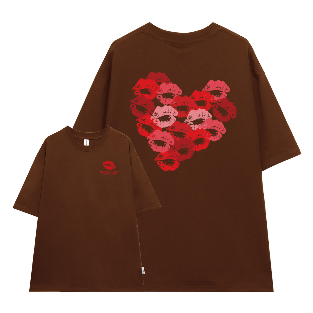 Áo thun cặp đôi couple trái tim from rộng ATD1381 Miucho vải cotton thoáng mát cổ tròn in mix_thumbnail_10