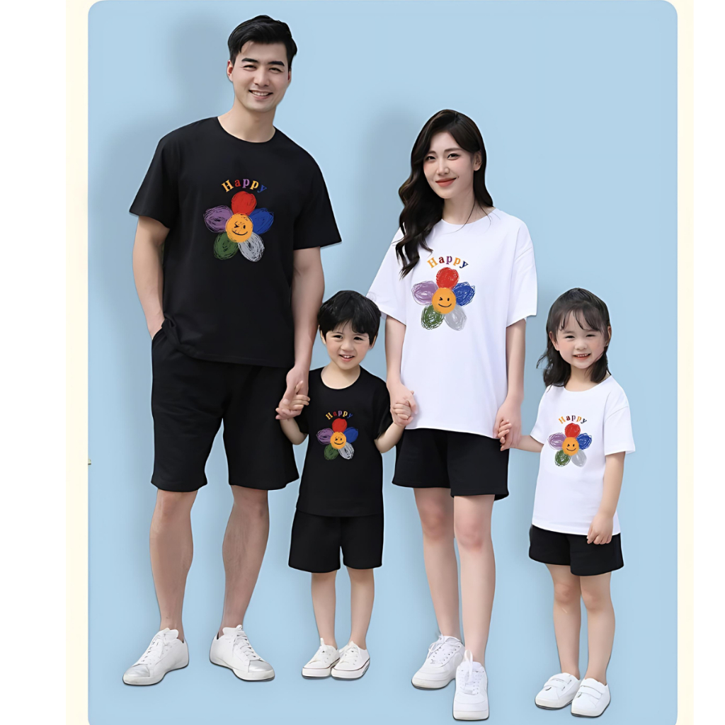 Áo phông gia đình in hình bông hoa - Áo thun đồng phục gia đình 3-4-5 người - Loza GĐ2661_thumbnail_0