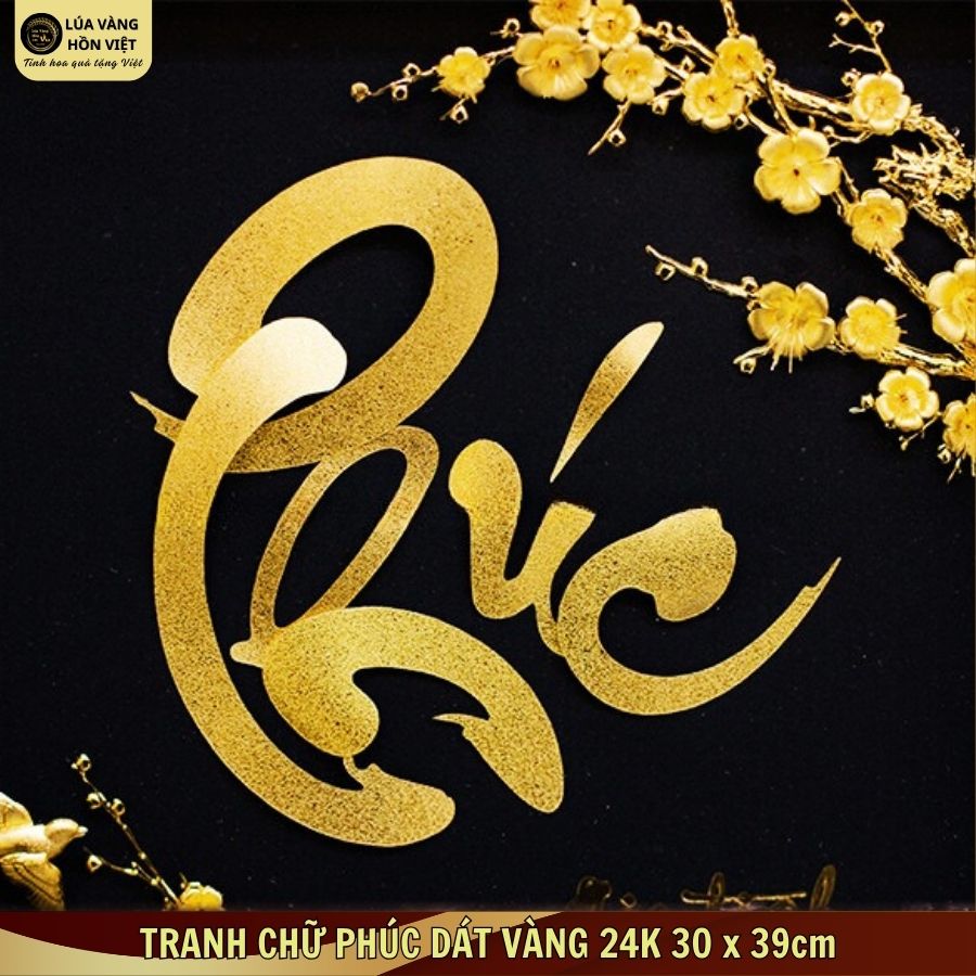TRANH CHỮ PHÚC DÁT VÀNG 24K 30x39cm_thumbnail_2