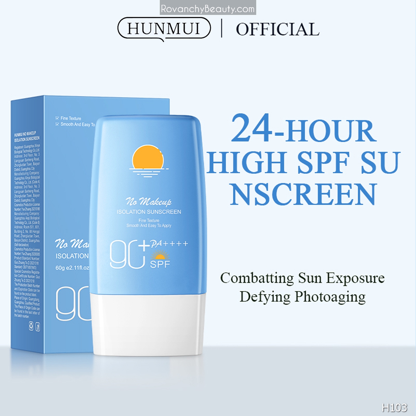H103 Kem Chống Nắng HUNMUI SPF 90+ PA++++ - Dưỡng Ẩm, Chống Tia UV, Không Trôi, Dùng Mỗi Ngày_thumbnail_13