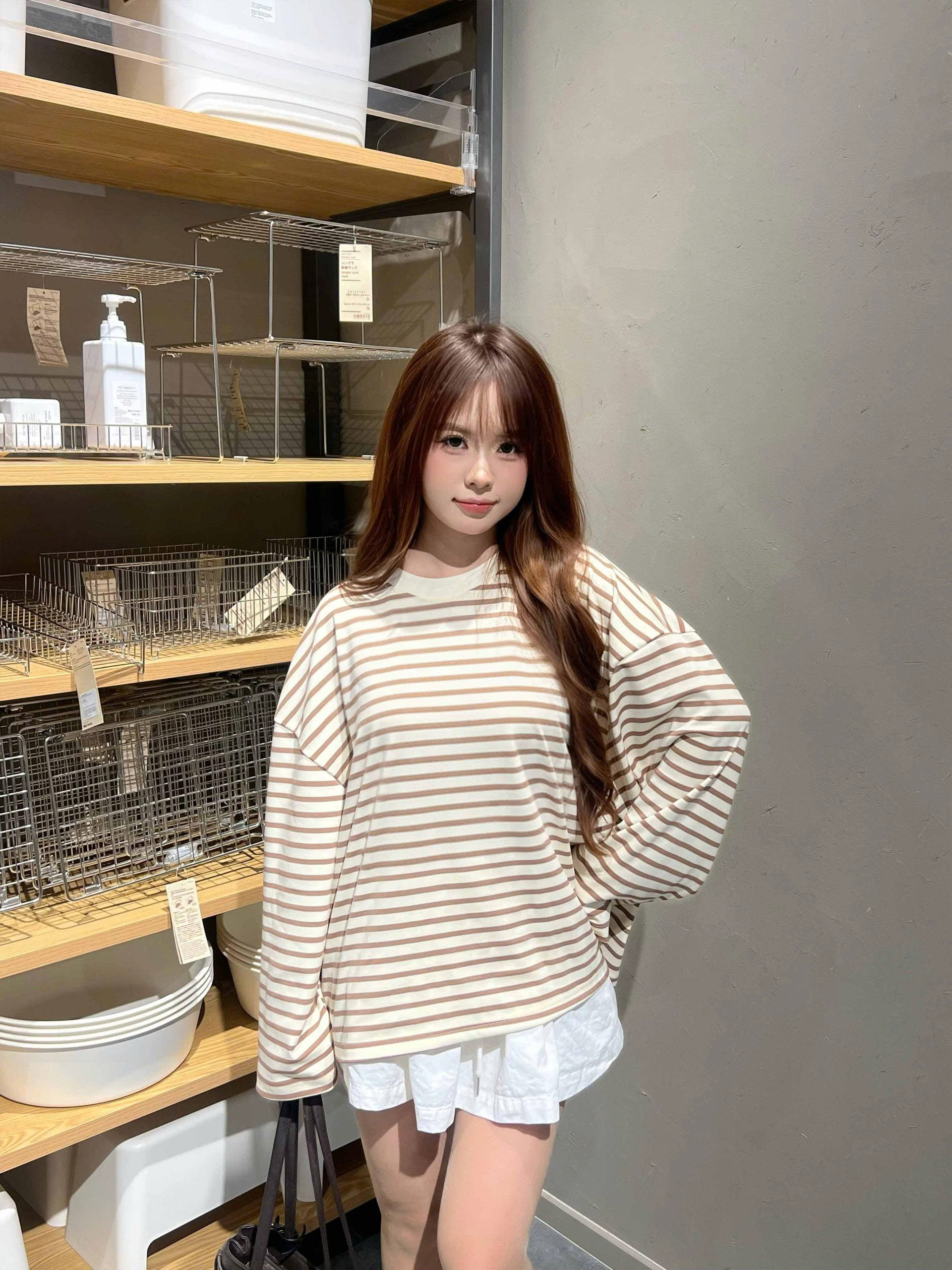 Áo tay dài form boxy Miucho cổ tròn vải thun rib thoáng mát AT00055_thumbnail_9