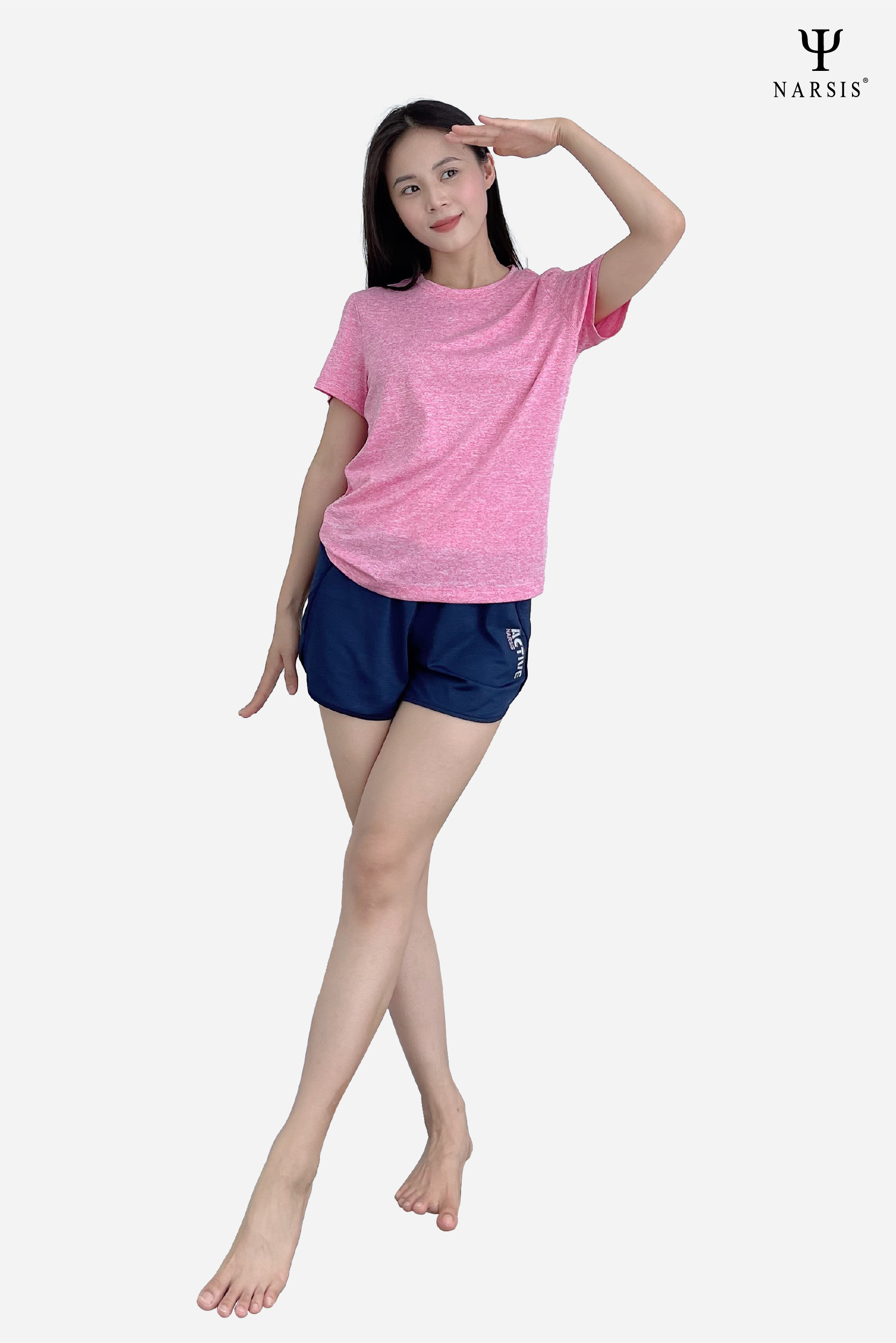 BỘ THỂ THAO NỮ VẢI THÔNG HƠI HỒNG H23003 NARSIS CHẤT LIỆU THOÁNG MÁT, DỄ CHỊU, THOẢI MÁI CẢ NGÀY,..._thumbnail_0