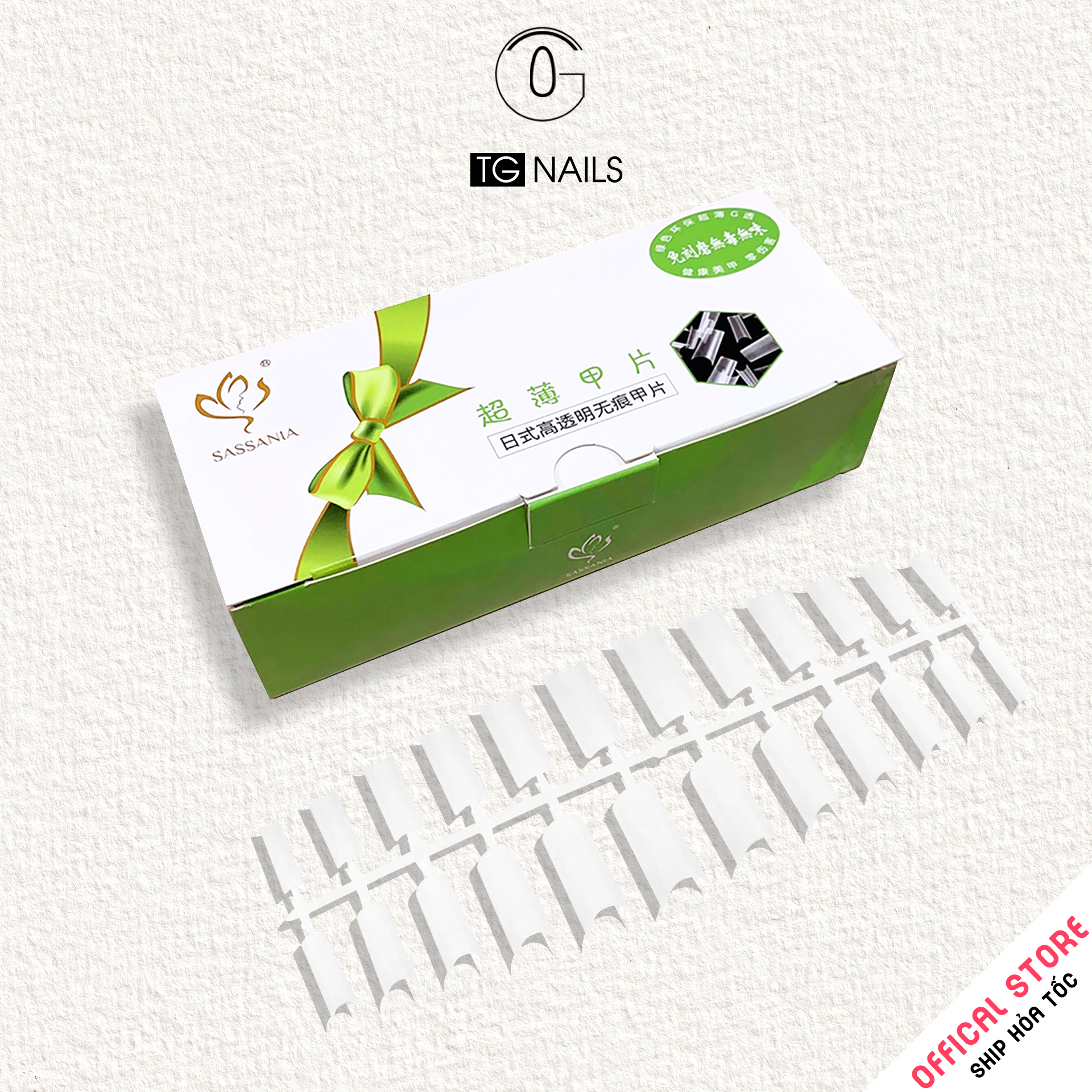 Móng nối form ống tre HSM size 0-9 hộp giấy