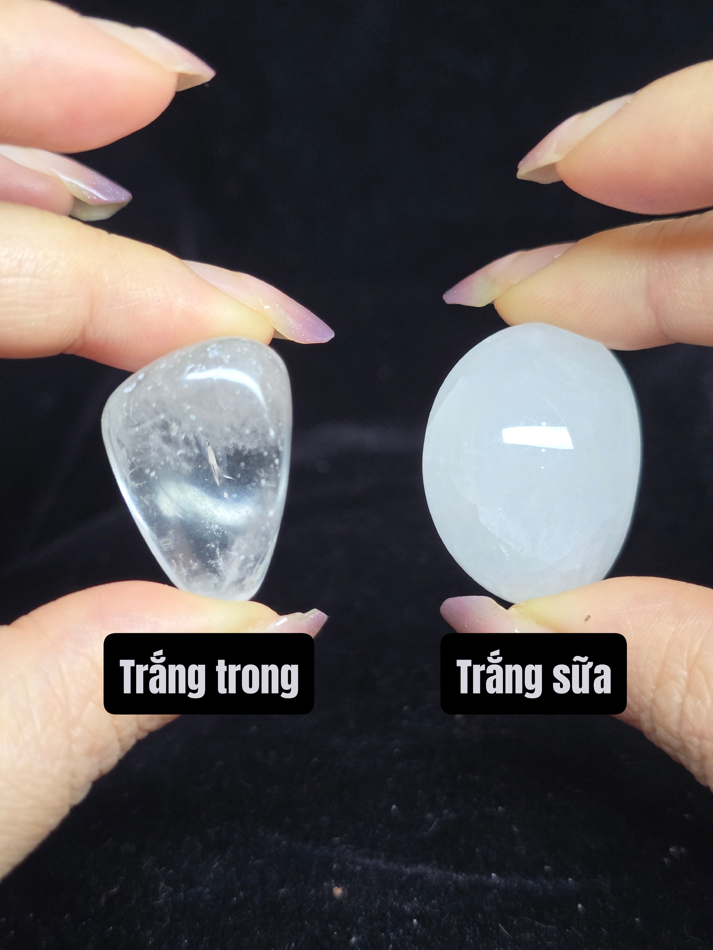Đá cuội đã mài bóng / Tumbled Đá Thạch Anh Trắng Sữa size 2 - 3 cm/viên_thumbnail_2