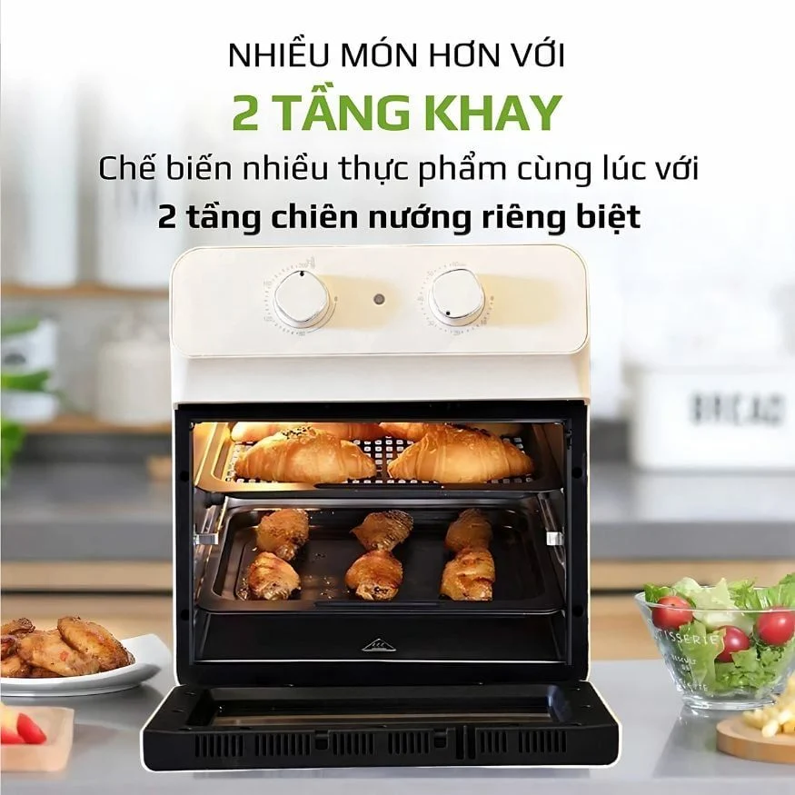 Nồi chiên không dầu 12L Mishio MK393 - tặng nồi cơm 0.8L_thumbnail_10