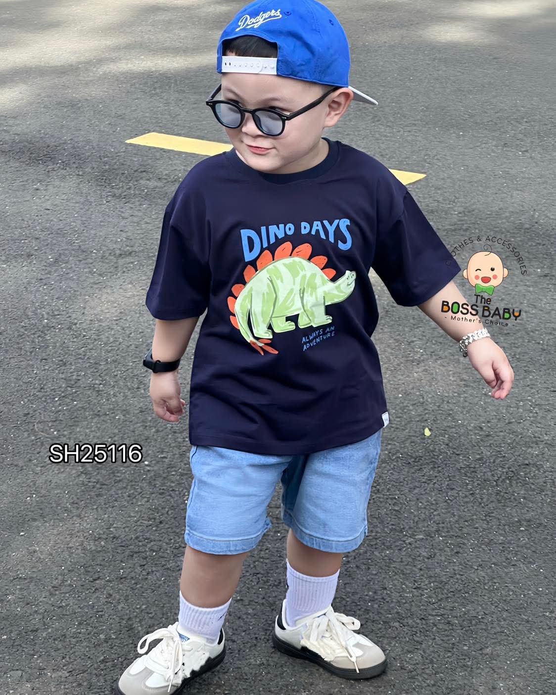 Set bộ jean xanh khủng long DINODAYS_thumbnail_2