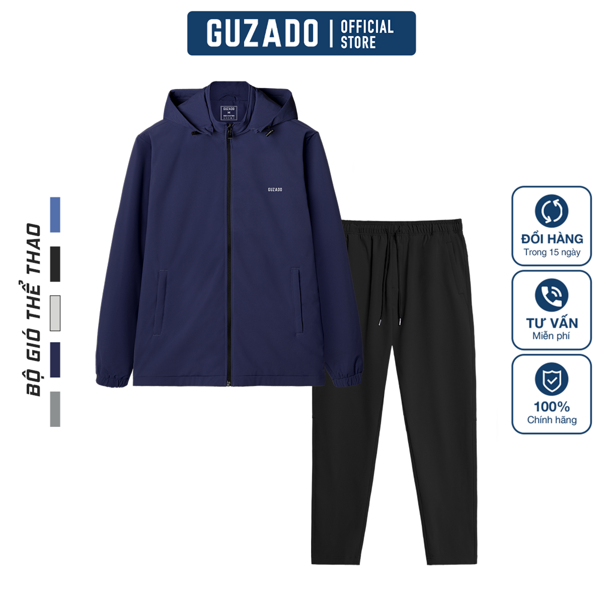 Bộ Quân Áo Khoác Gió GUZADO Cao Cấp Chắn Gió BGD02_thumbnail_2