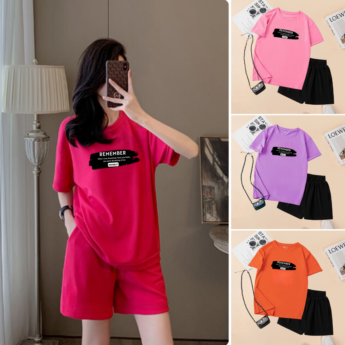 Đồ bộ nữ LOZA 'Remember' form rộng - Set đồ nữ mùa hè chất liệu thun cotton 4 chiều - BP15 BP15