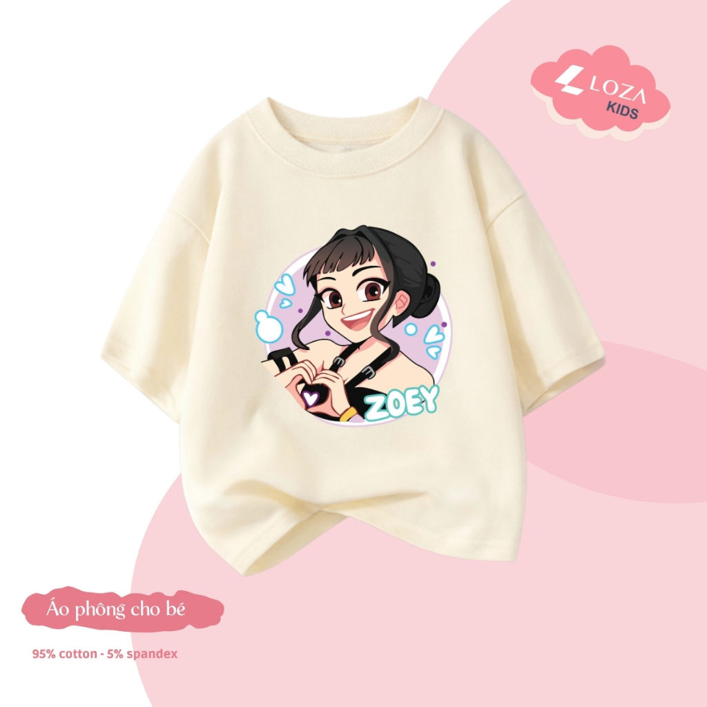 Áo phông bé gái hình nhóm nhạc Huntrix Rumi, Zoe, Mira - Loza Kids AT019_thumbnail_6