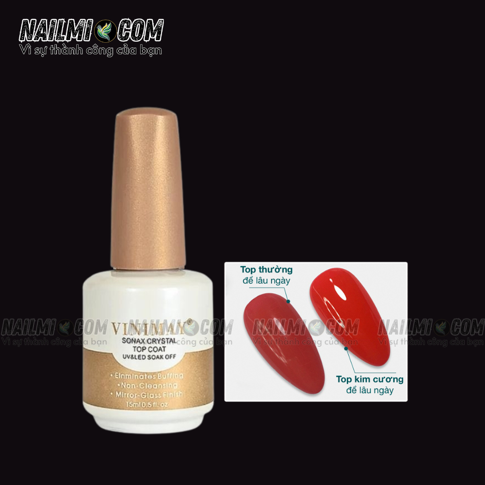 Top coat - kim cương - Vinimay - 15ml