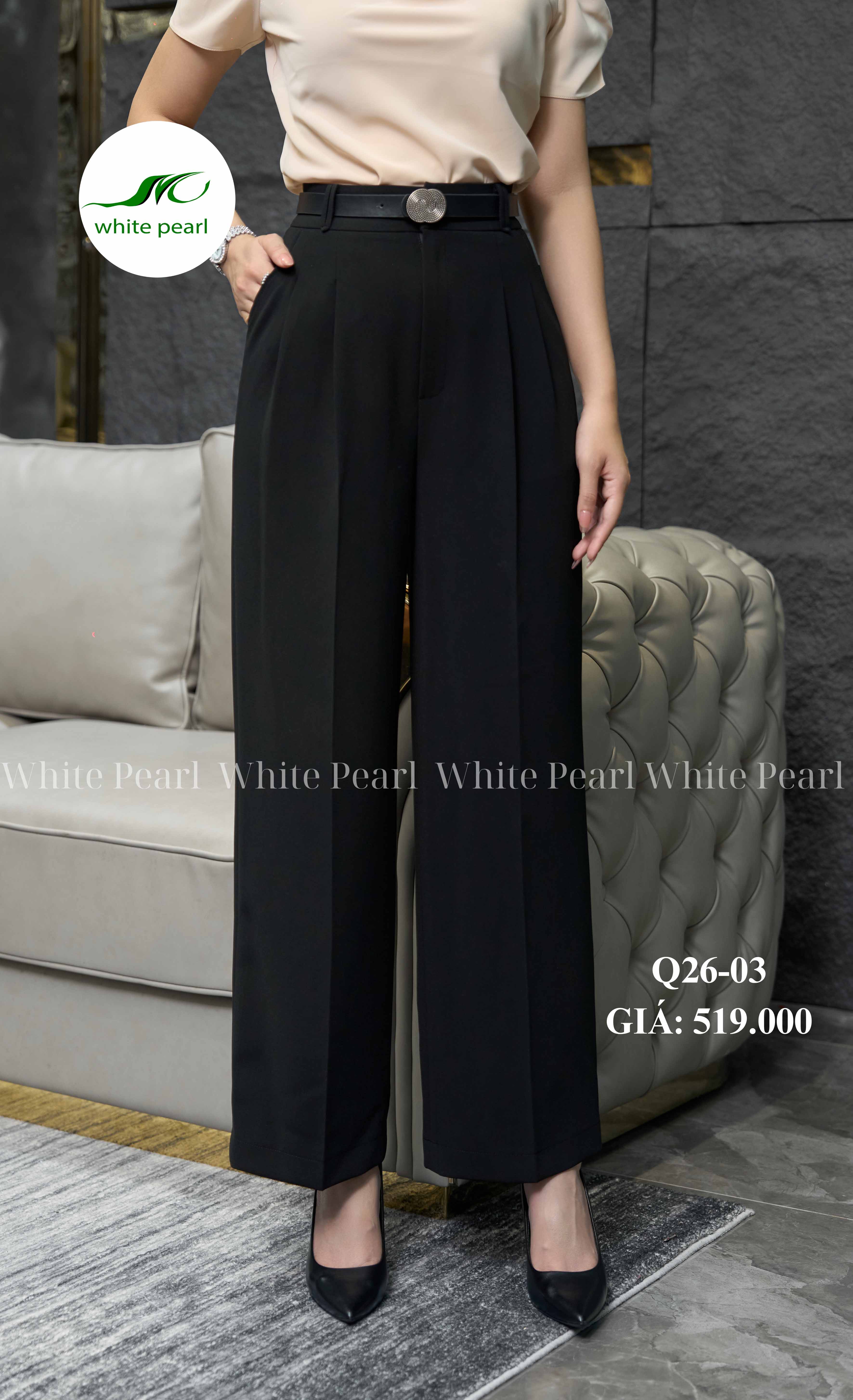 Quần suông 2 ly bật thời trang công sở nữ cao cấp White Pearl_thumbnail_1