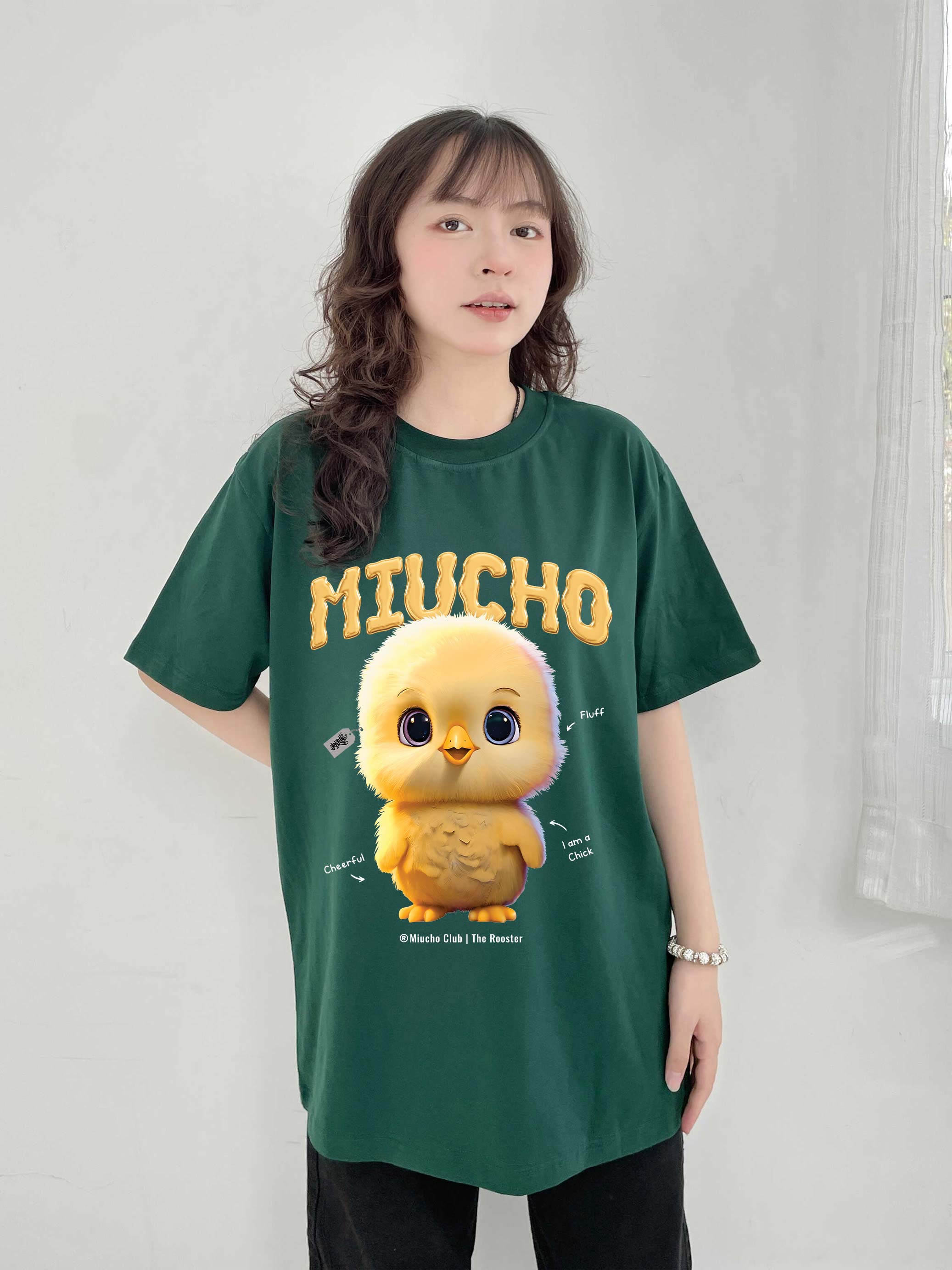 Áo thun form rộng 12 con giáp tuổi Dậu ATD1240 Miucho tay ngắn cổ tròn in mix_thumbnail_3