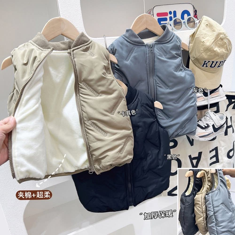 Áo gile phao trần bông trơn