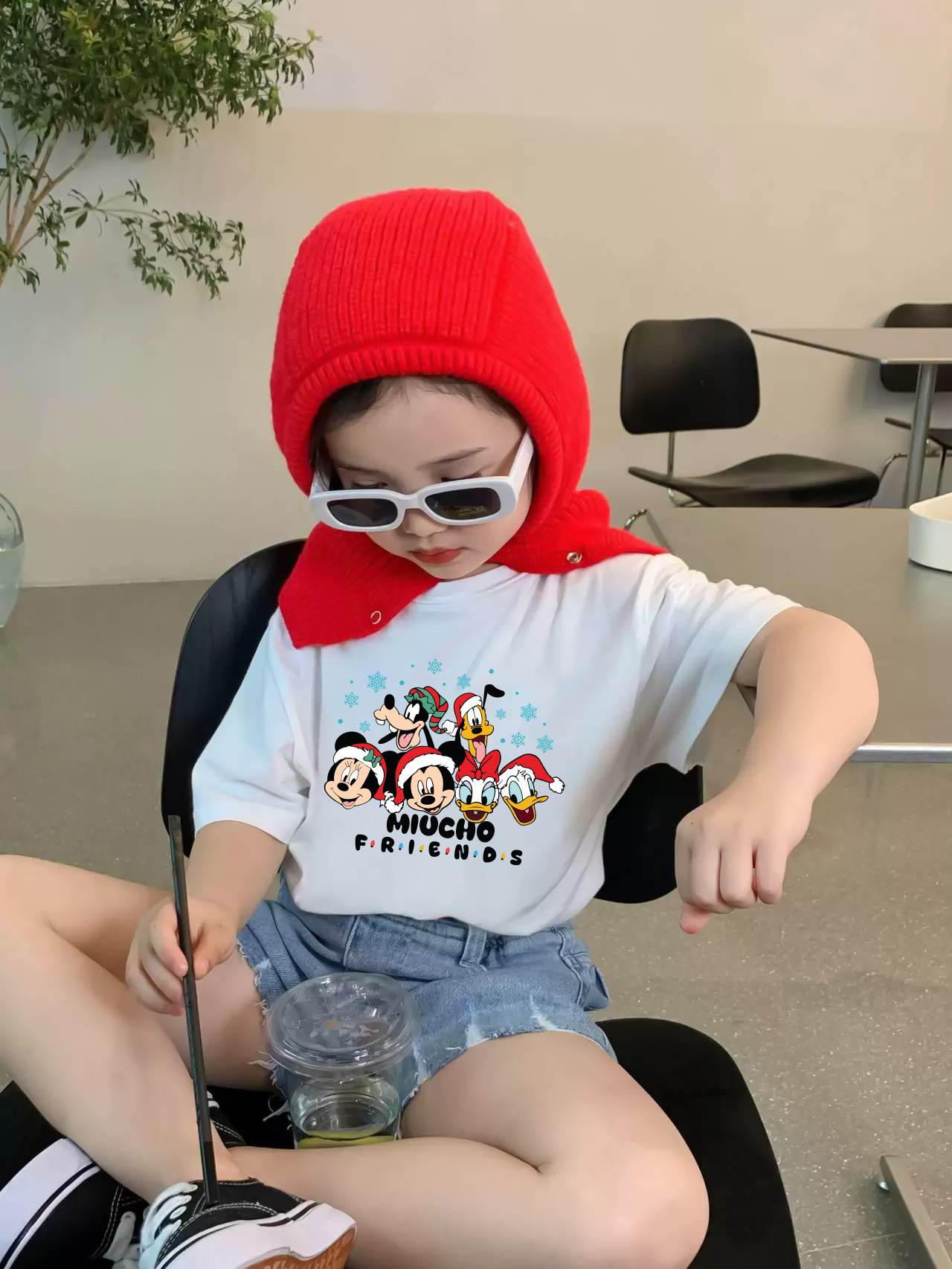 Áo thun bé gái giáng sinh noel from rộng chất vải cotton thoáng mát AED1706 Miucho Kid in graphic_thumbnail_2