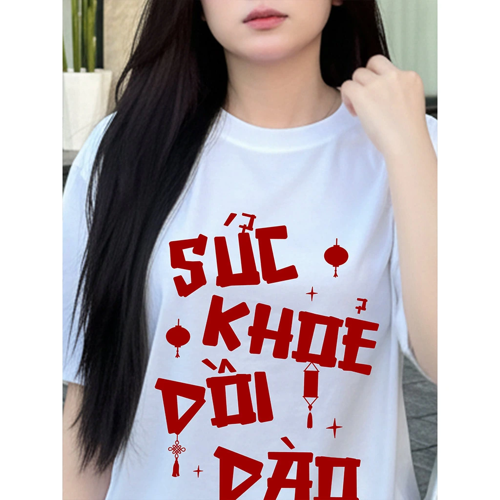 Áo thun nữ form rộng Miucho chất vải co giãn thoải mái thoáng mát lời chúc ngày tết 2879_thumbnail_6