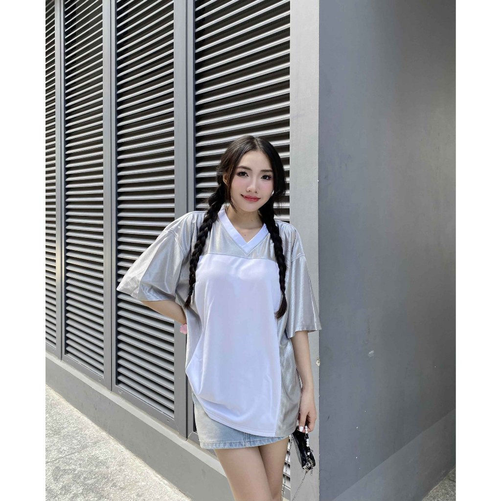 Áo Jersey trơn form rộng local brand ATPT003 Miucho tay ngắn cổ tròn in basic_thumbnail_3