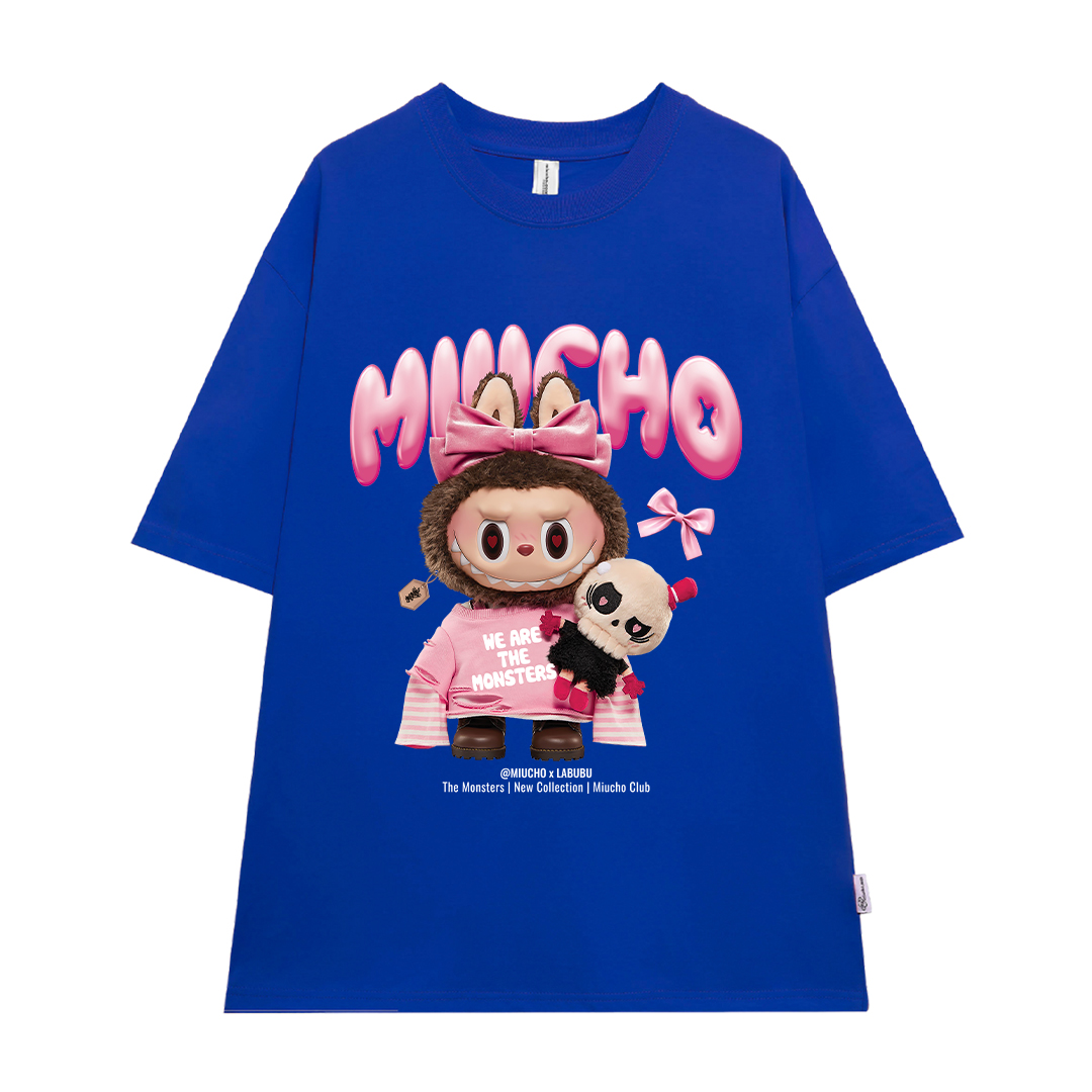 Áo thun labubu form rộng hottrend ATD1269 Miucho vải cotton thoáng mát cổ tròn in mix_thumbnail_17