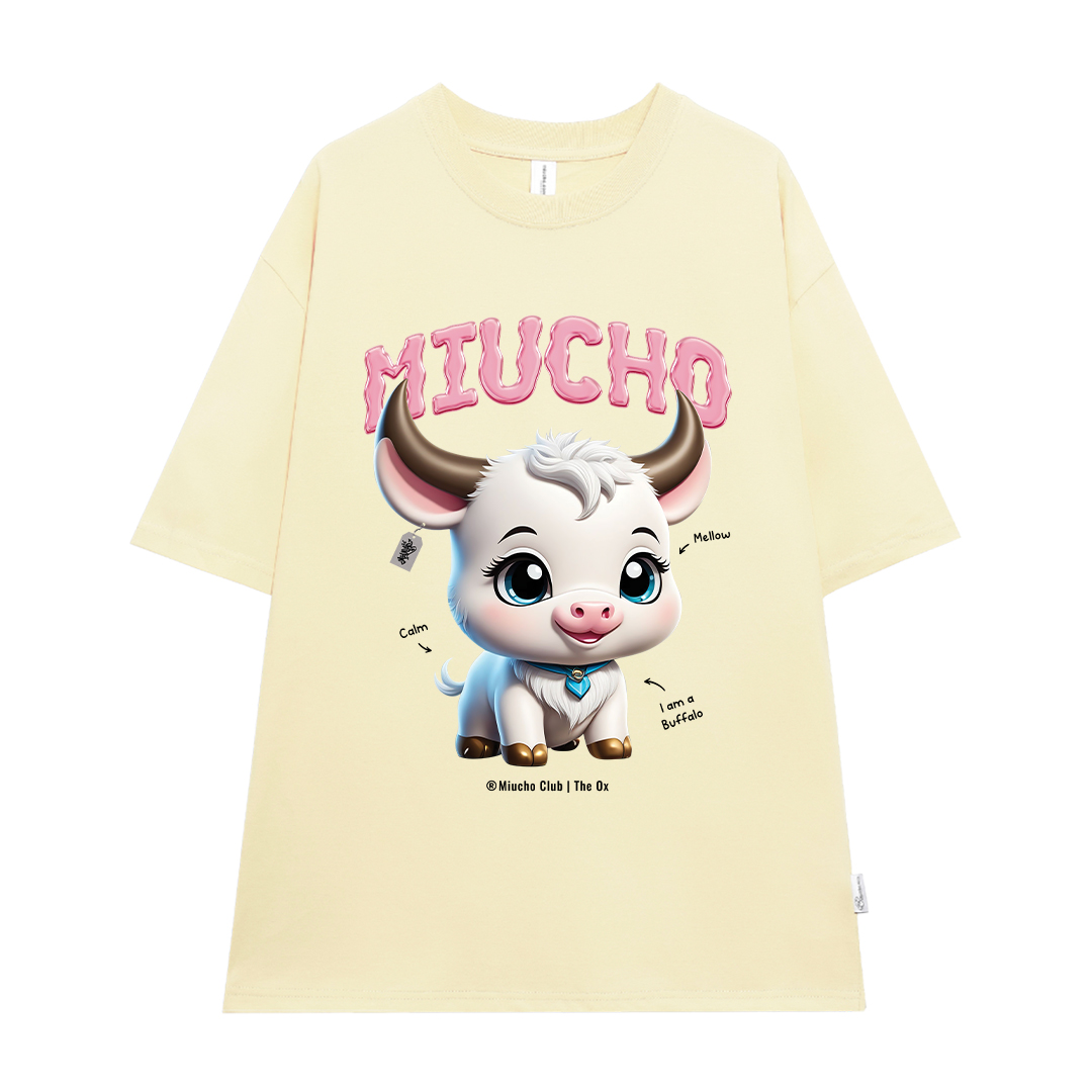 Áo thun form rộng 12 con giáp tuổi Sửu ATD1247 Miucho tay ngắn cổ tròn in mix_thumbnail_15