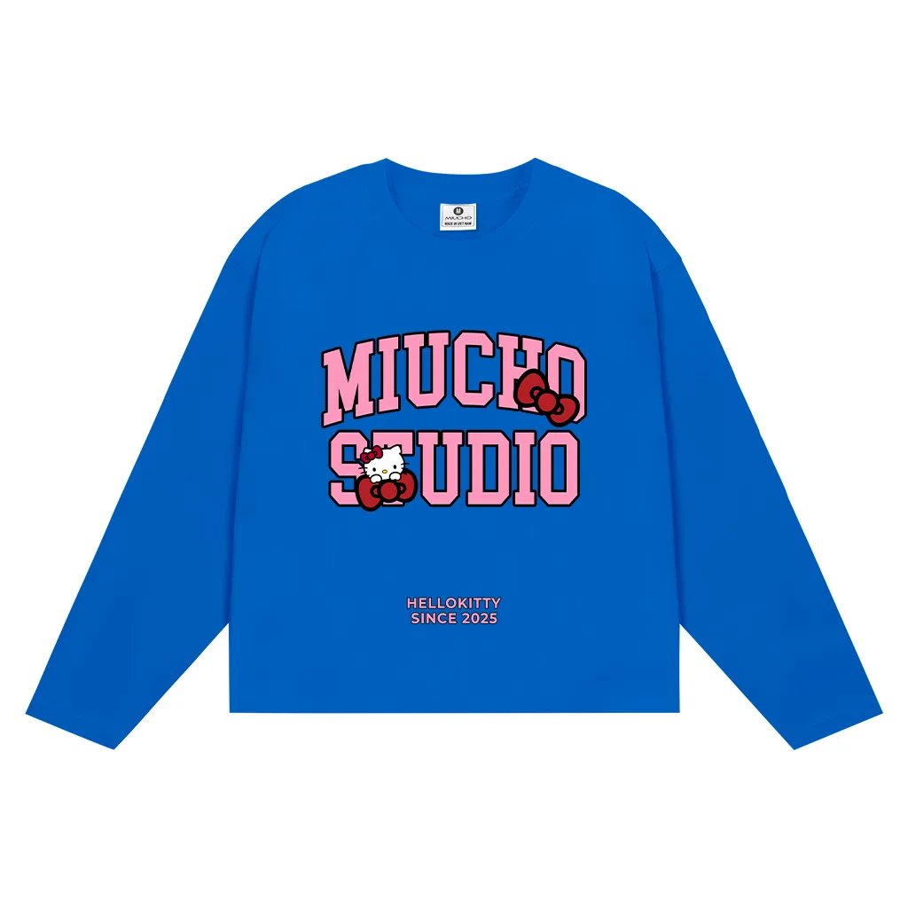 Áo thun boxy tay dài local brand Miucho Studio chất vải thấm hút tốt mát mẻ cả ngày Kitty 2804_thumbnail_13