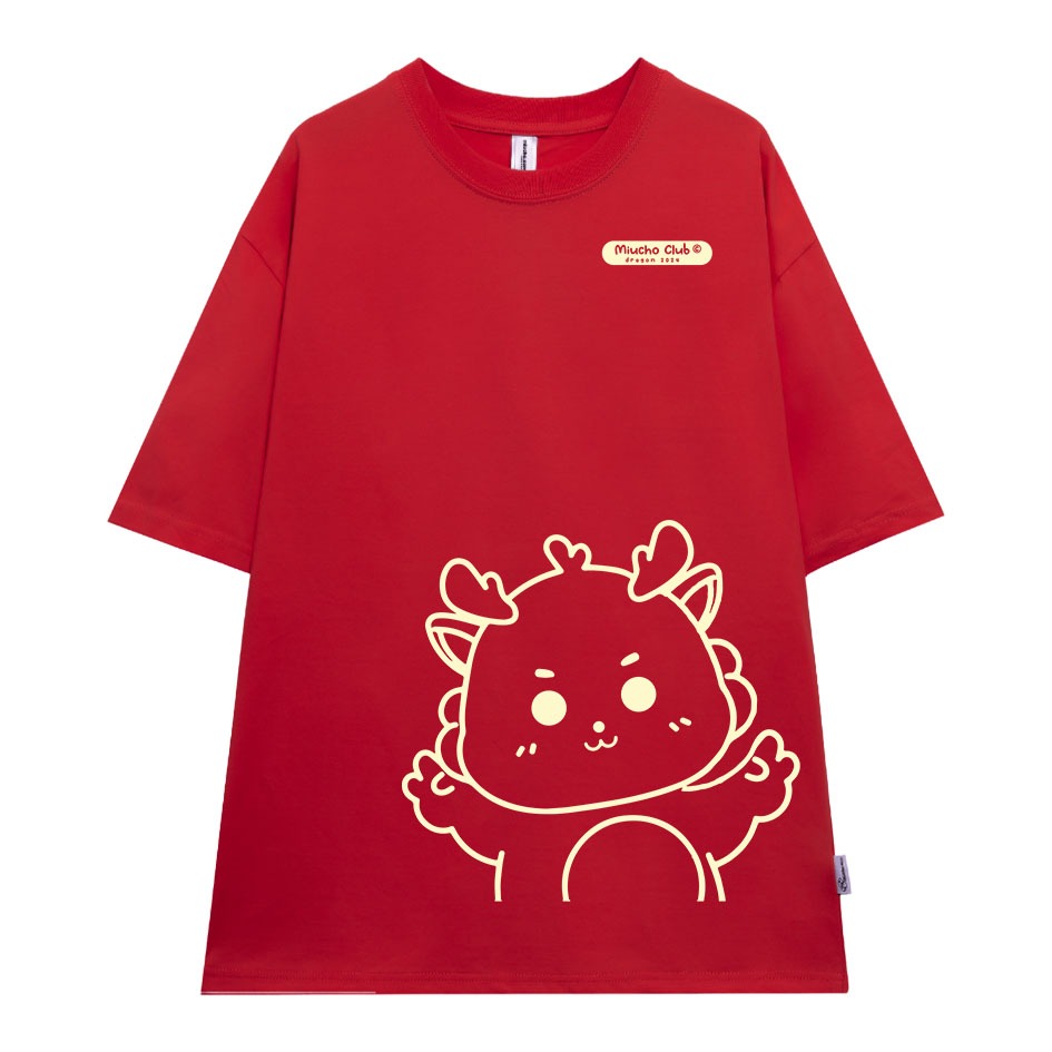 Áo thun in hình rồng local brand form rộng ATD743 Miucho cotton cổ tròn in graphic_thumbnail_6