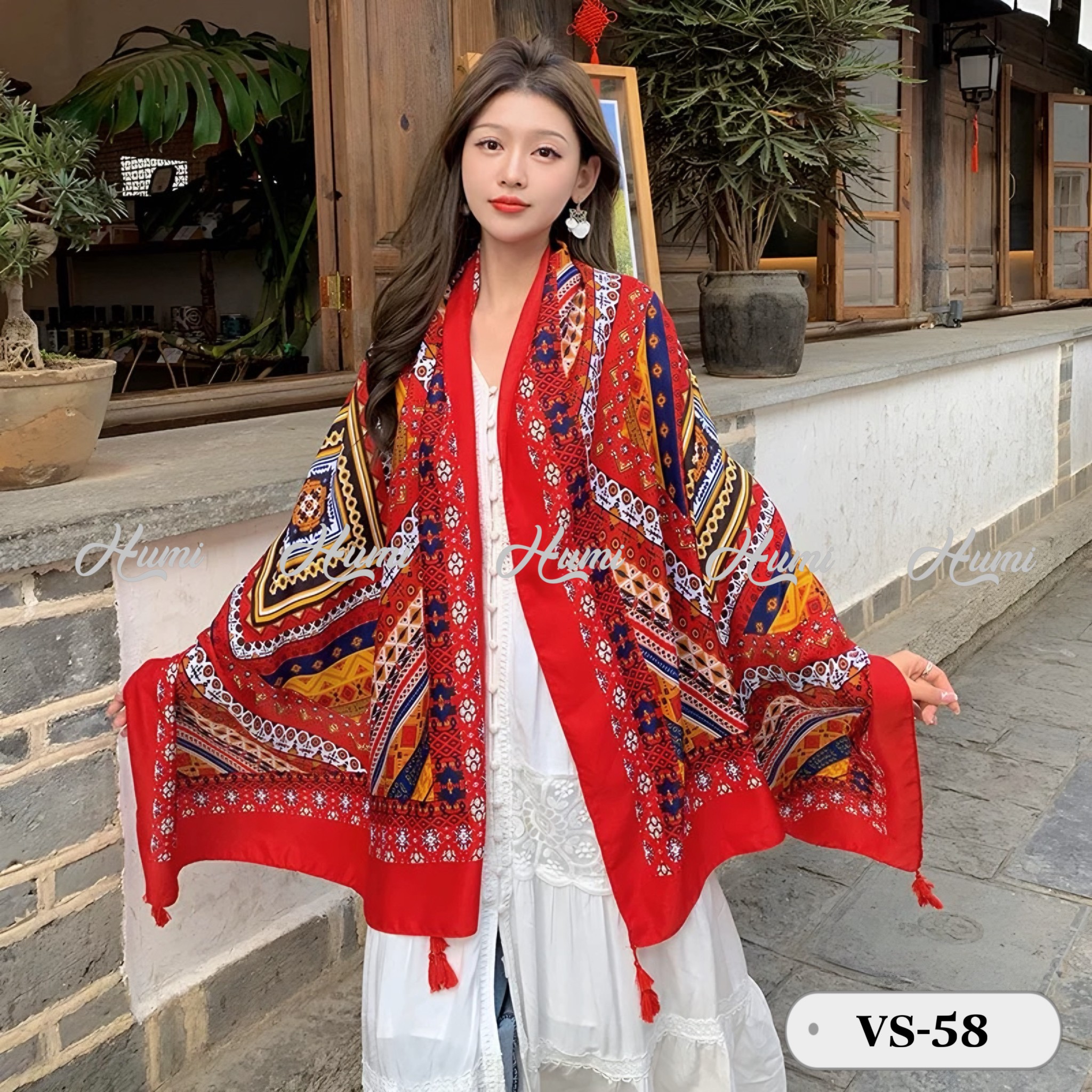 KHĂN HỌA TIẾT THỔ CẨM (VS58)