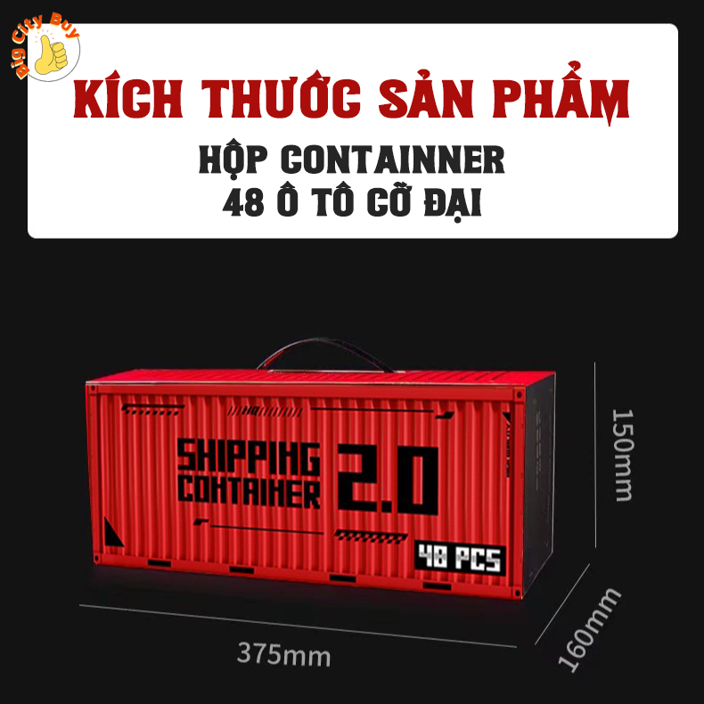 Hộp Đồ Chơi Container 48 Ô tô Cỡ Đại Cho Bé, Hộp Đồ Chơi Ô tô Siêu To Cho Bé, Quà Tặng Cho Con_thumbnail_8