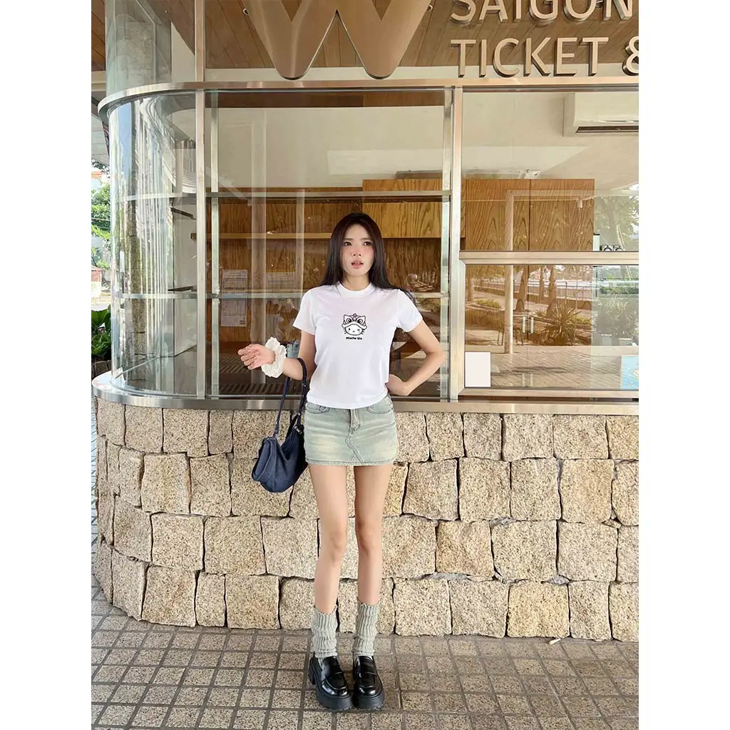 Áo thun Tết form baby tee nữ Miucho vải cotton co giãn thoáng mát hình Kỳ Lân in mix 2924_thumbnail_5