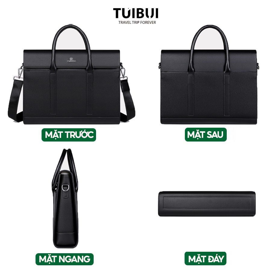 Cặp da nam công sở  văn phòng giám đốc thương hiệu KUQIDAISHU  đựng  máy tính laptop giấy tờ tài liệu A4 da PU chống nước trầy xước_thumbnail_7