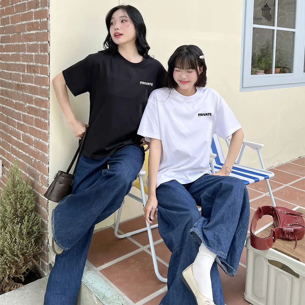 Áo thun boxy unisex chữ basic Miucho 3097_thumbnail_6