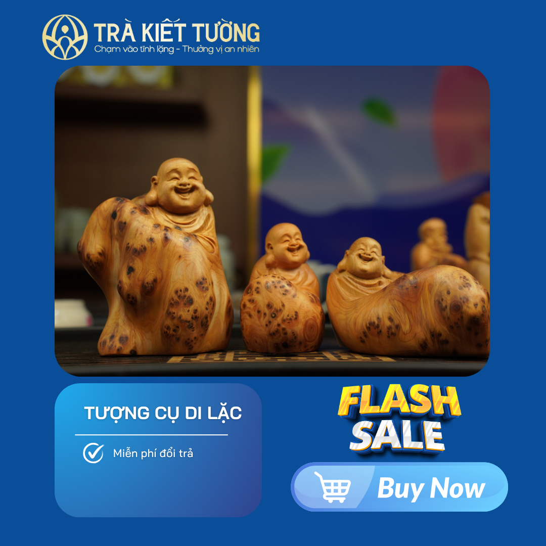 TƯỢNG CỤ DI LẶC - GỖ NU NHAI BÁCH