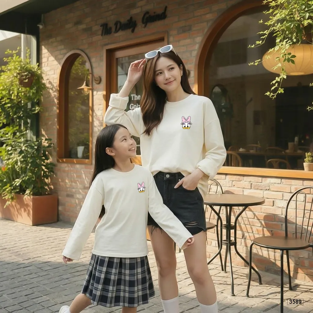 Áo thun trẻ em tay dài form rộng thiết kế hoạt hình dễ thương Kado 3589_thumbnail_2