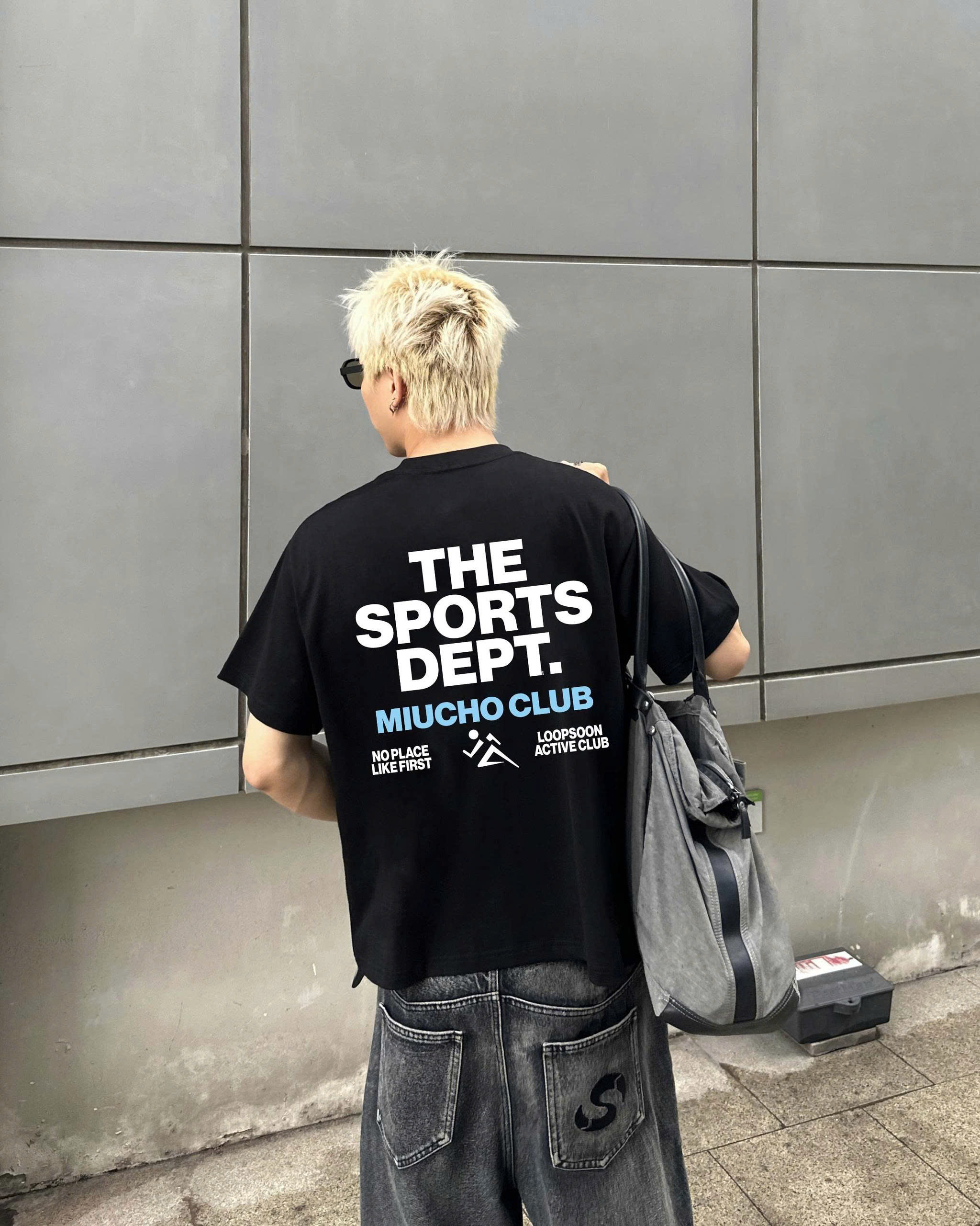 Áo thun nam form boxy AXD2348 Miucho vải cotton thoáng mát dáng ngắn cổ tròn in typography_thumbnail_2