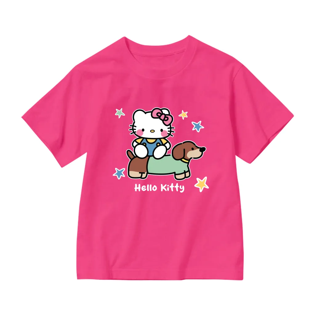 Áo thun kid Kado vải cotton cao cấp thoáng mát tay ngắn cổ tròn Kitty và cún in artwork 2882_thumbnail_12