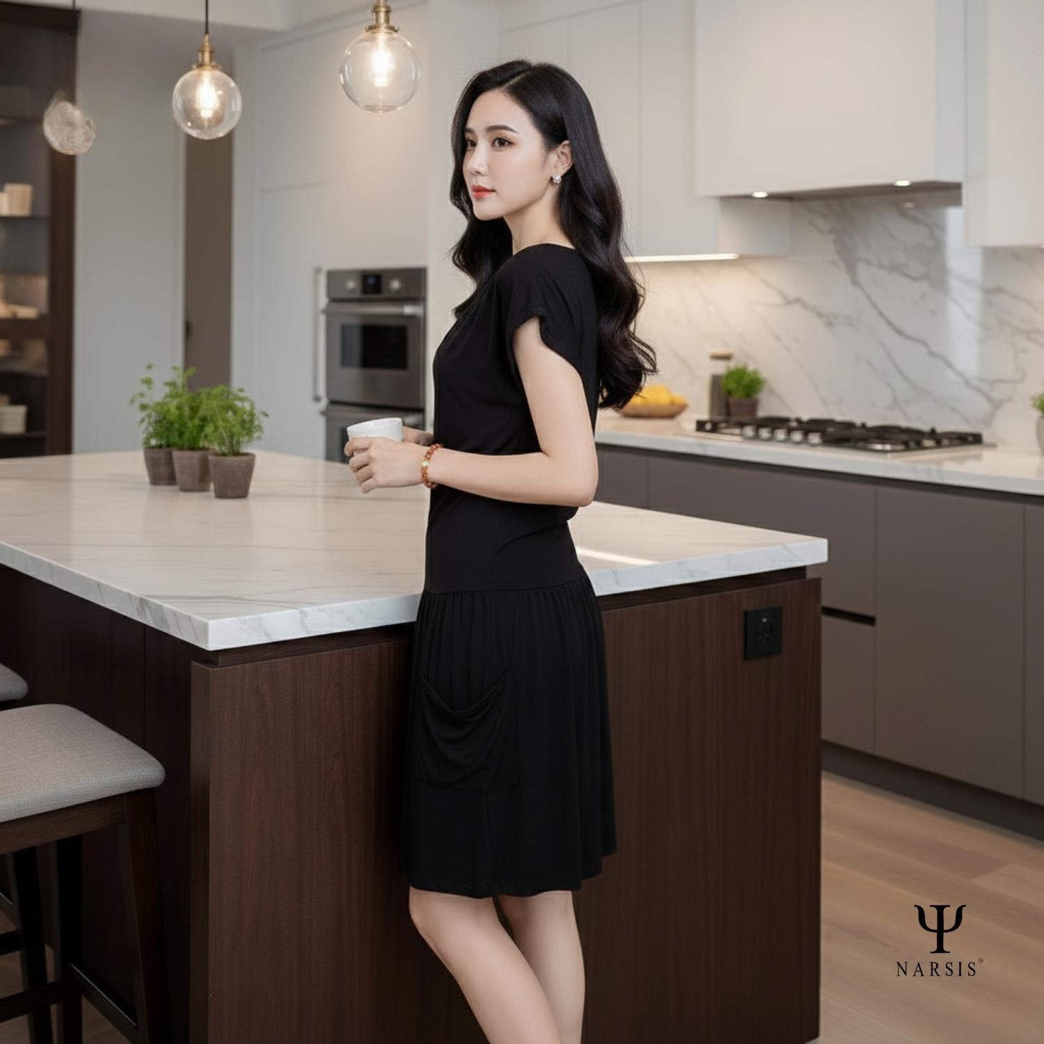 VÁY NỮ NEW1126 NARSIS CHẤT LIỆU THOÁNG MÁT, DỄ CHỊU, THOẢI MÁI CẢ NGÀY, DỄ VẬN ĐỘNG_thumbnail_1