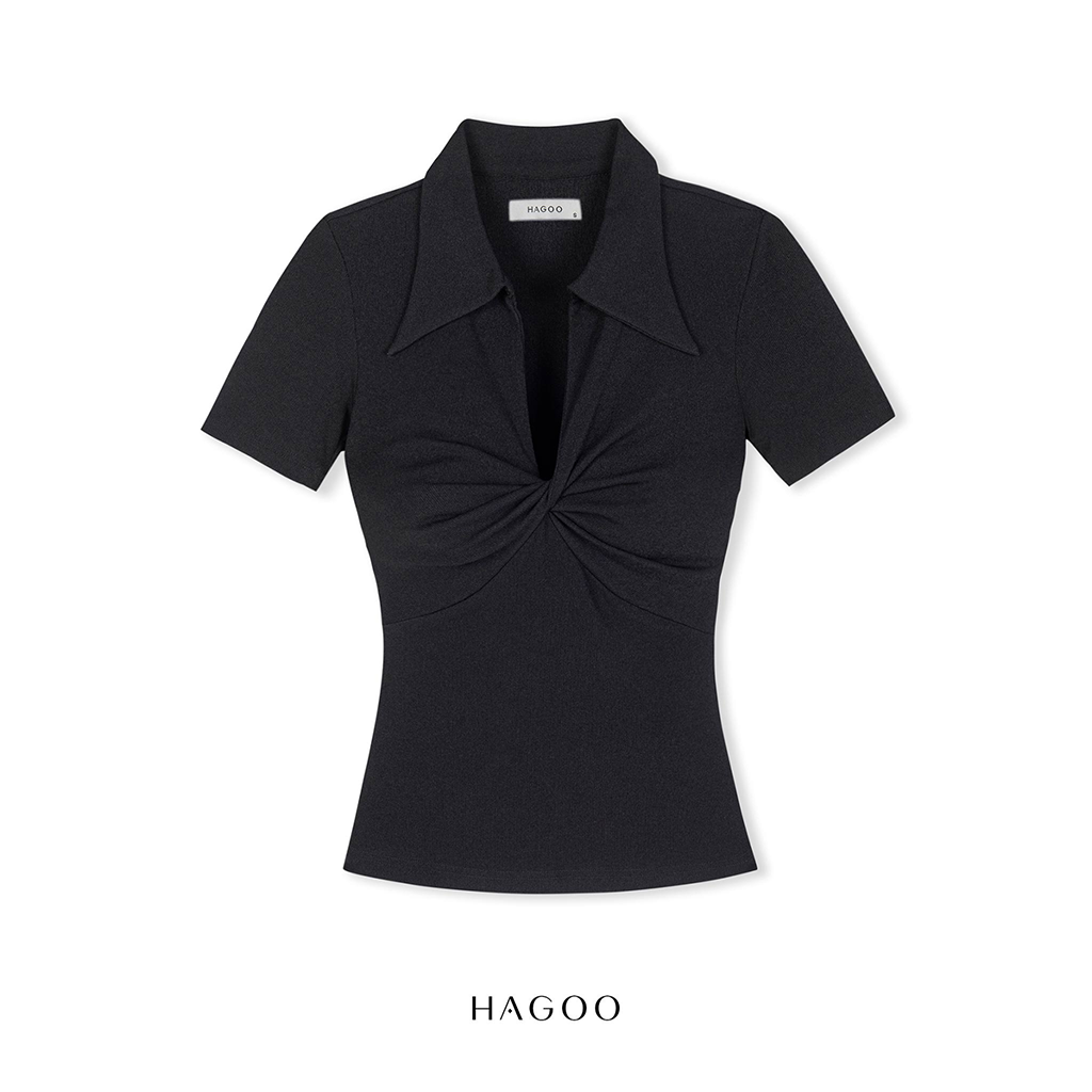 Áo thun xoắn ngực cổ Đức HAGOO