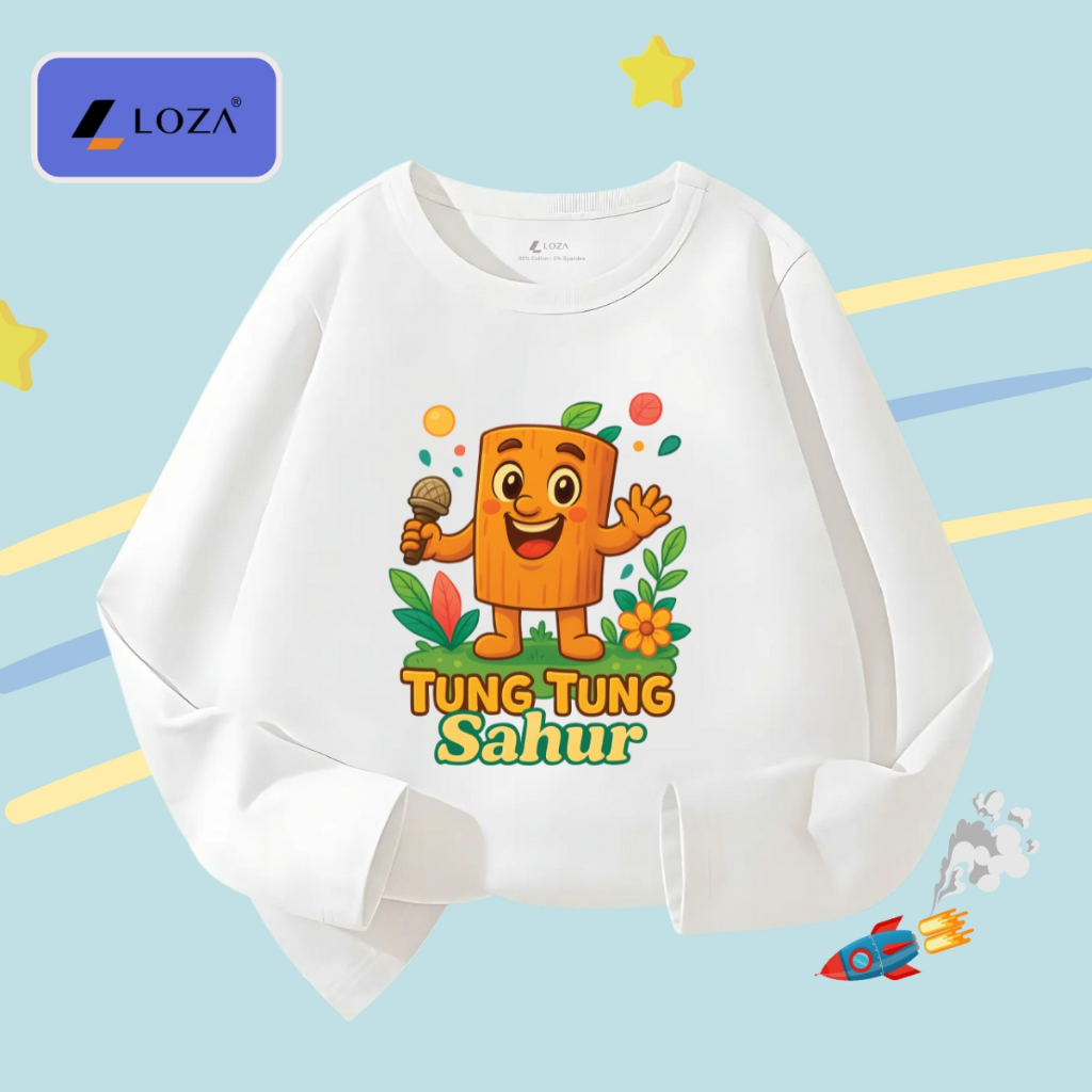 Áo thun dài tay bé trai in Brainrot Cappuccino,Tung Tung Sahur - Loza Kids  KT005_thumbnail_2