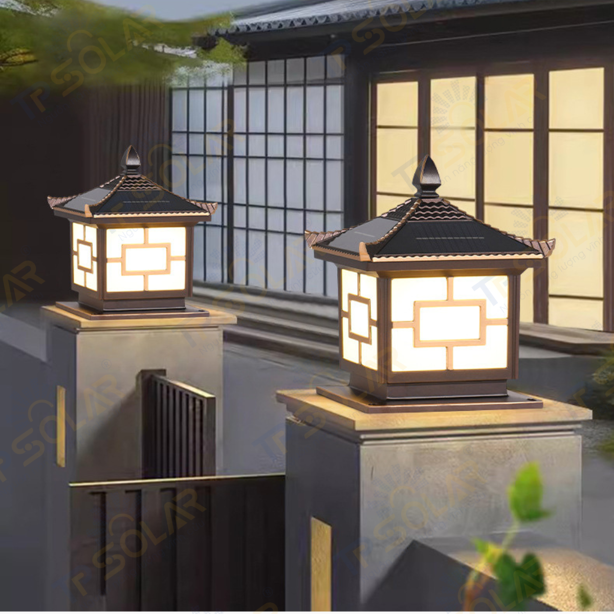 Đèn trụ cổng mái ngói nâng cấp năng lượng mặt trời (TP-TC25 / TP-TC30))_thumbnail_9